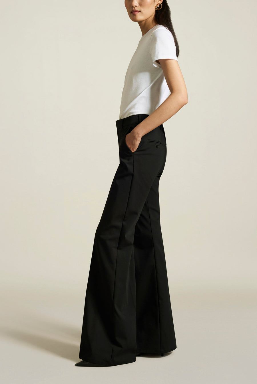 Athena Flare Pant in Stretch Suiting
