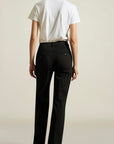 Athena Flare Pant in Black Stretch Suiting