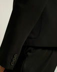 Kiernan Blazer in Black Stretch Suiting