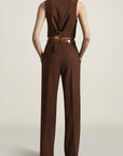 Bodice Suit Vest in Hickory Heavy Suiting