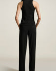 Dauphine Vest in Black Sporty Suiting