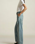 Column Leg Jeans in Vinyl Wash