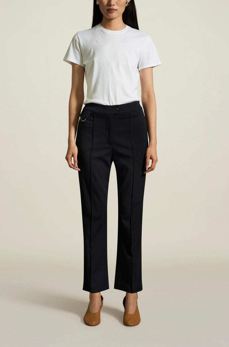 Helena Pintuck Trouser in Sporty Suiting