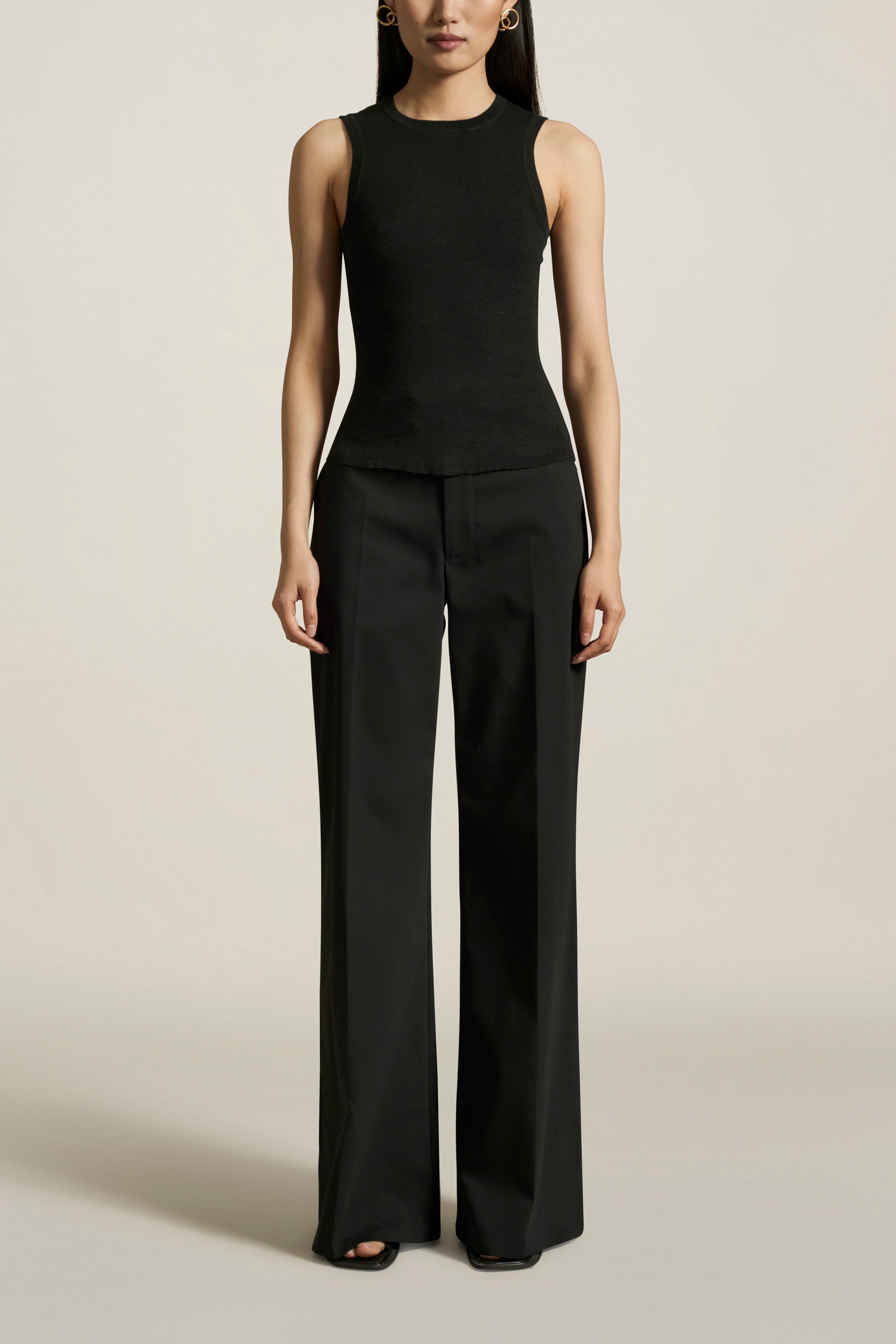 Ana Racer Tank in Viscose Linen