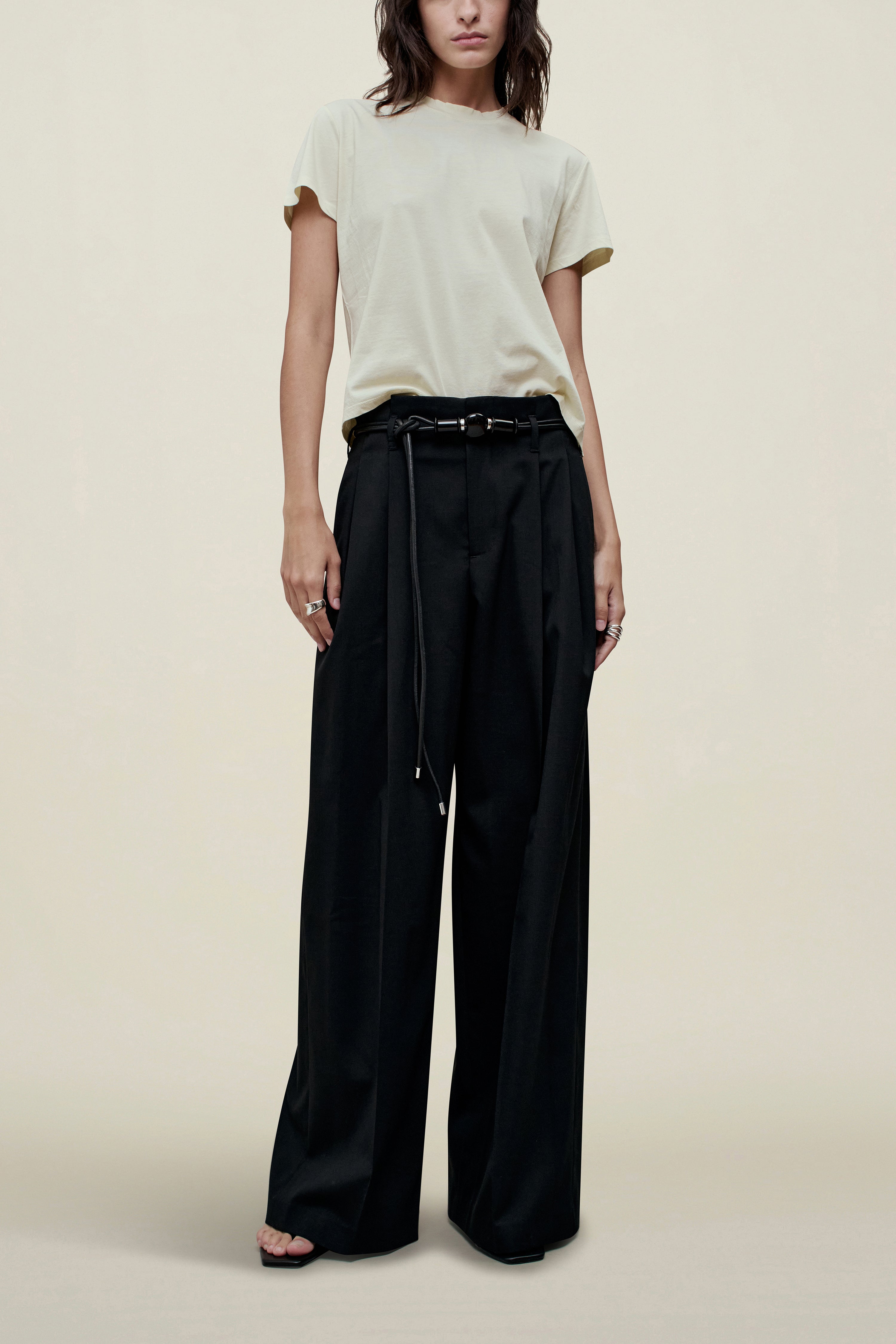 Percie Trouser in Paperweight Wool