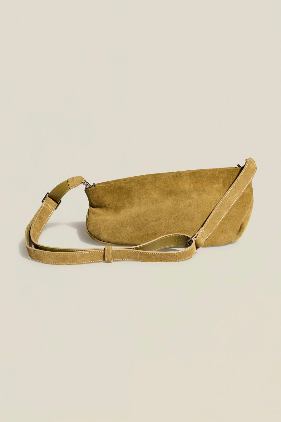 Parker Convertible Clutch in Khaki Calf Suede