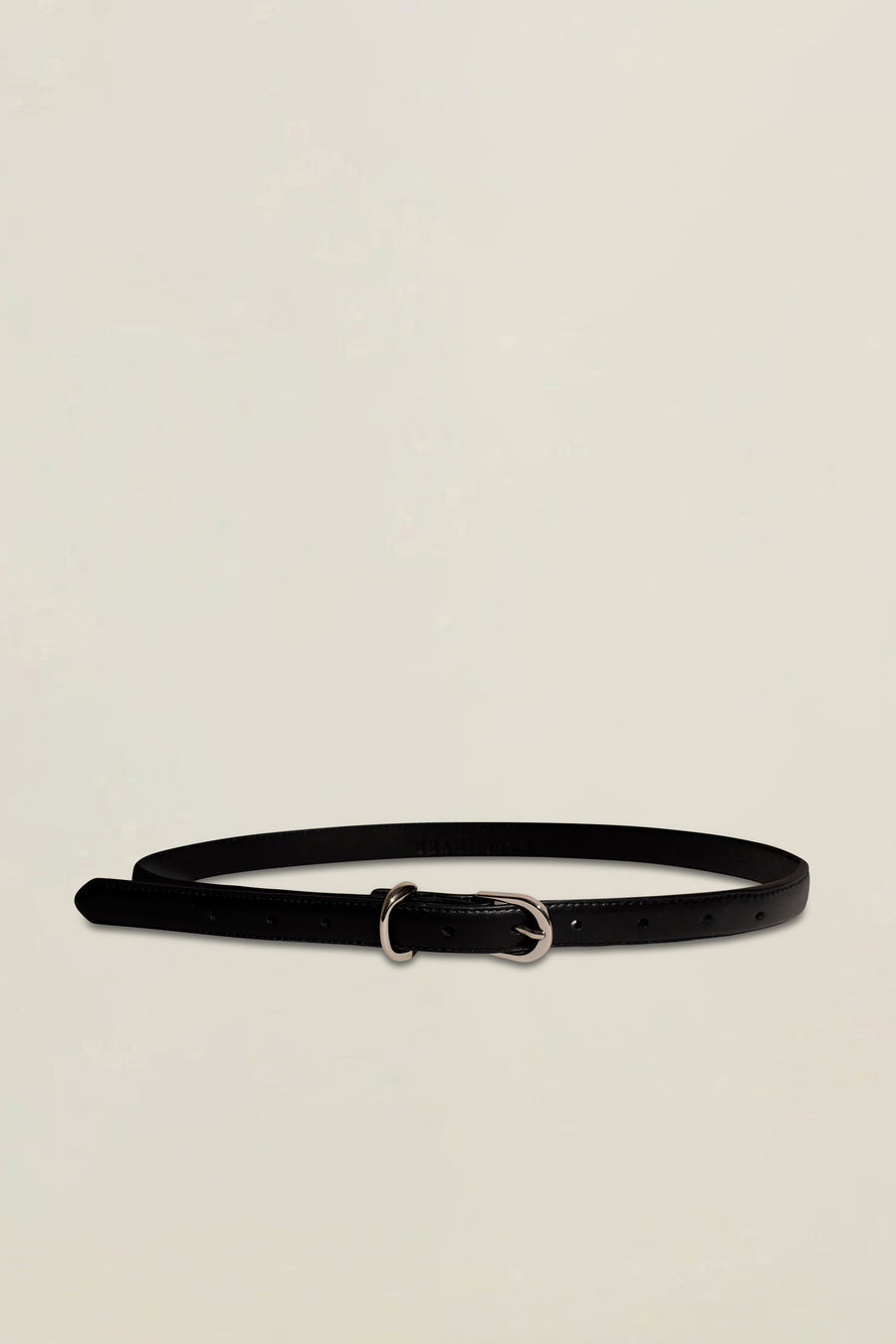 Bea Slim Belt in Black Cow Leather