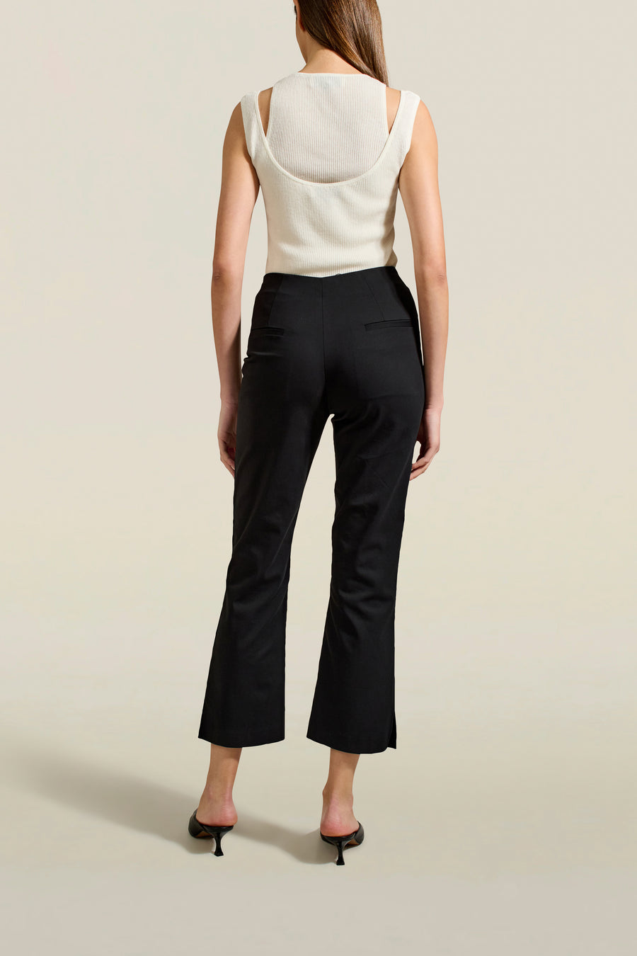 Laurence Sport Pant in Black Stretch Suiting