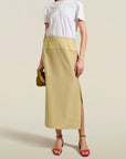 Forsyth Pencil Skirt in Pear Viscose Voile