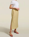 Forsyth Pencil Skirt in Pear Viscose Voile