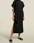 Iris Top in Black Viscose Voile