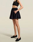 Sabine Mini Skirt in Midnight Gazar Suiting