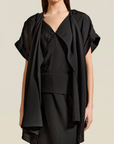 Iris Top in Black Viscose Voile