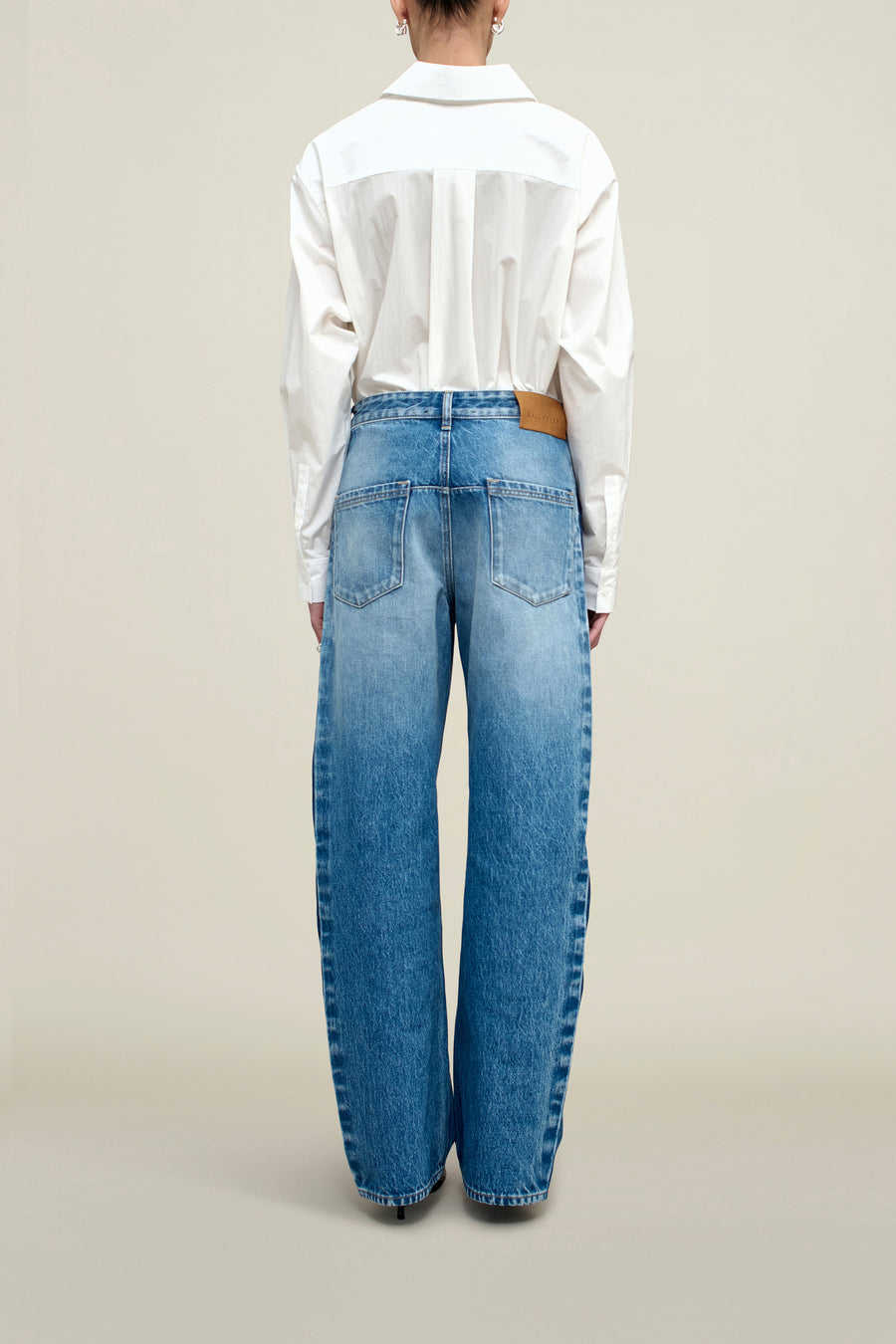 Column Leg Jeans in Cotton Denim