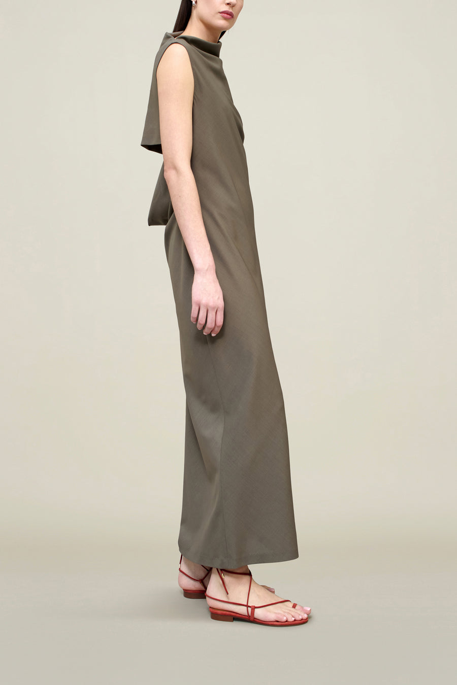 Gaia Dress in Paperweight Wool