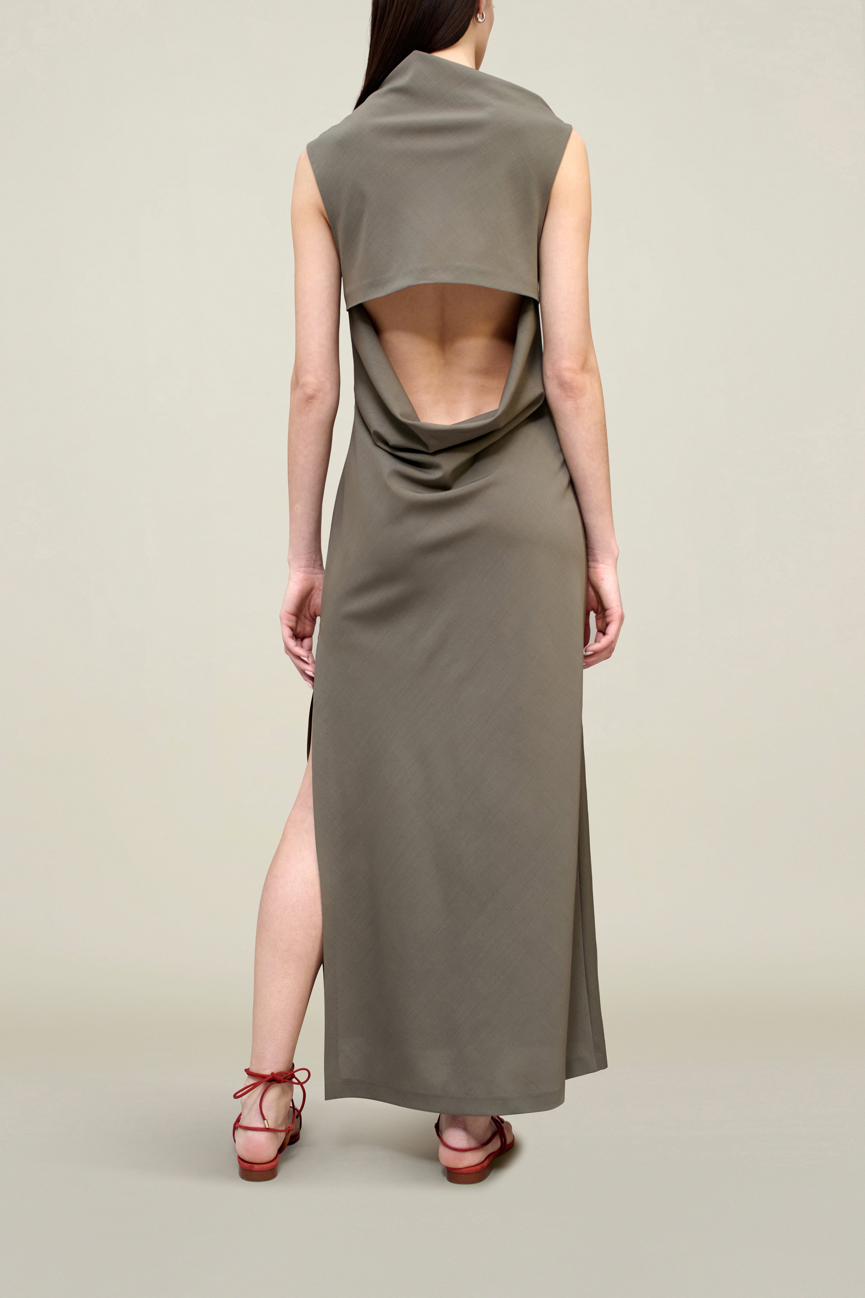 Gaia Dress in Paperweight Wool