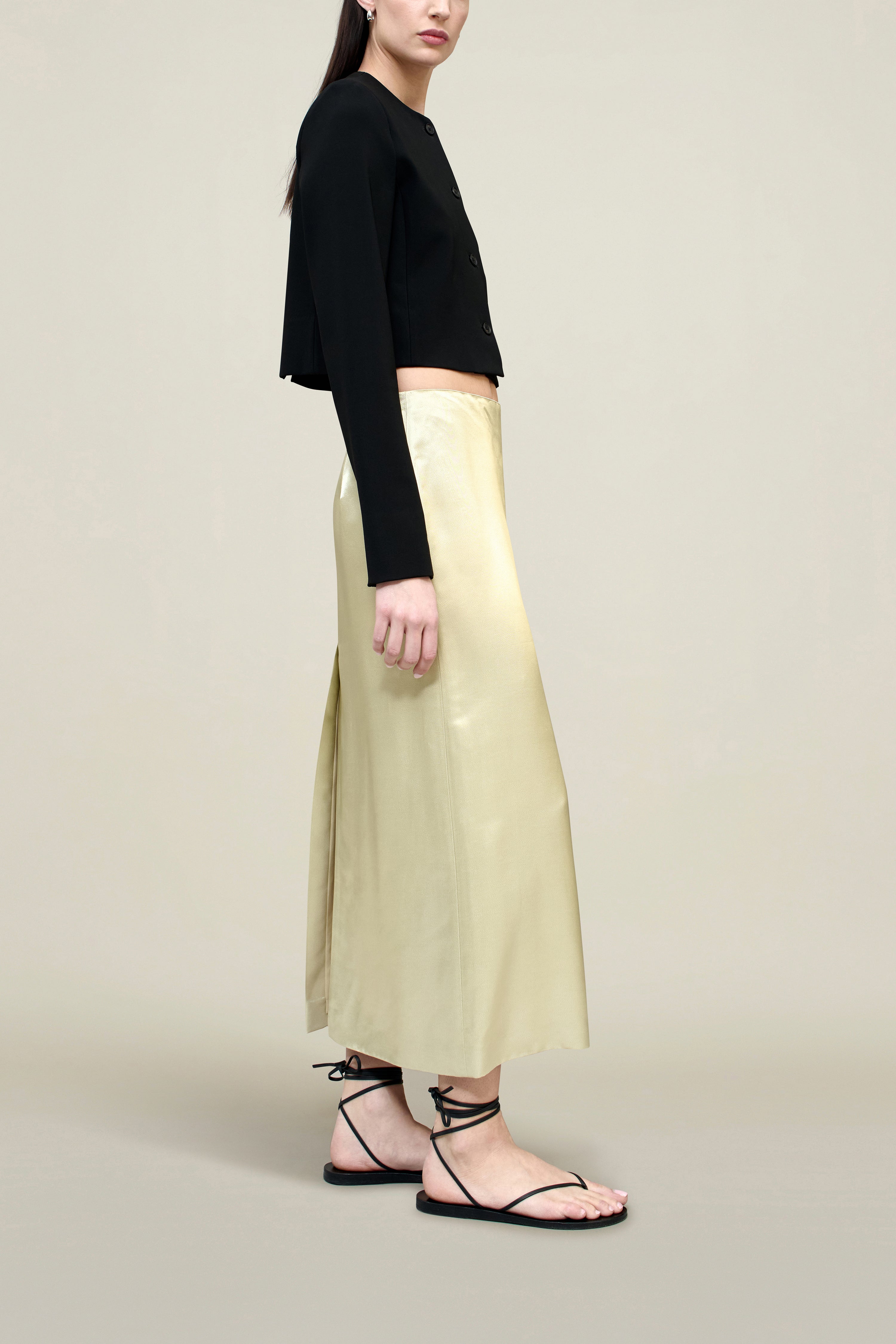 Emilee Pencil Skirt in Liquid Twill