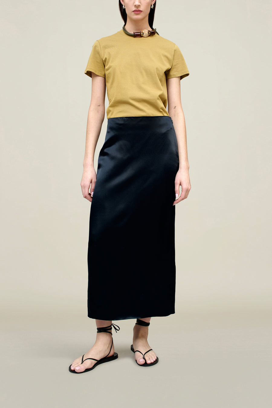 Emilee Pencil Skirt in Liquid Twill