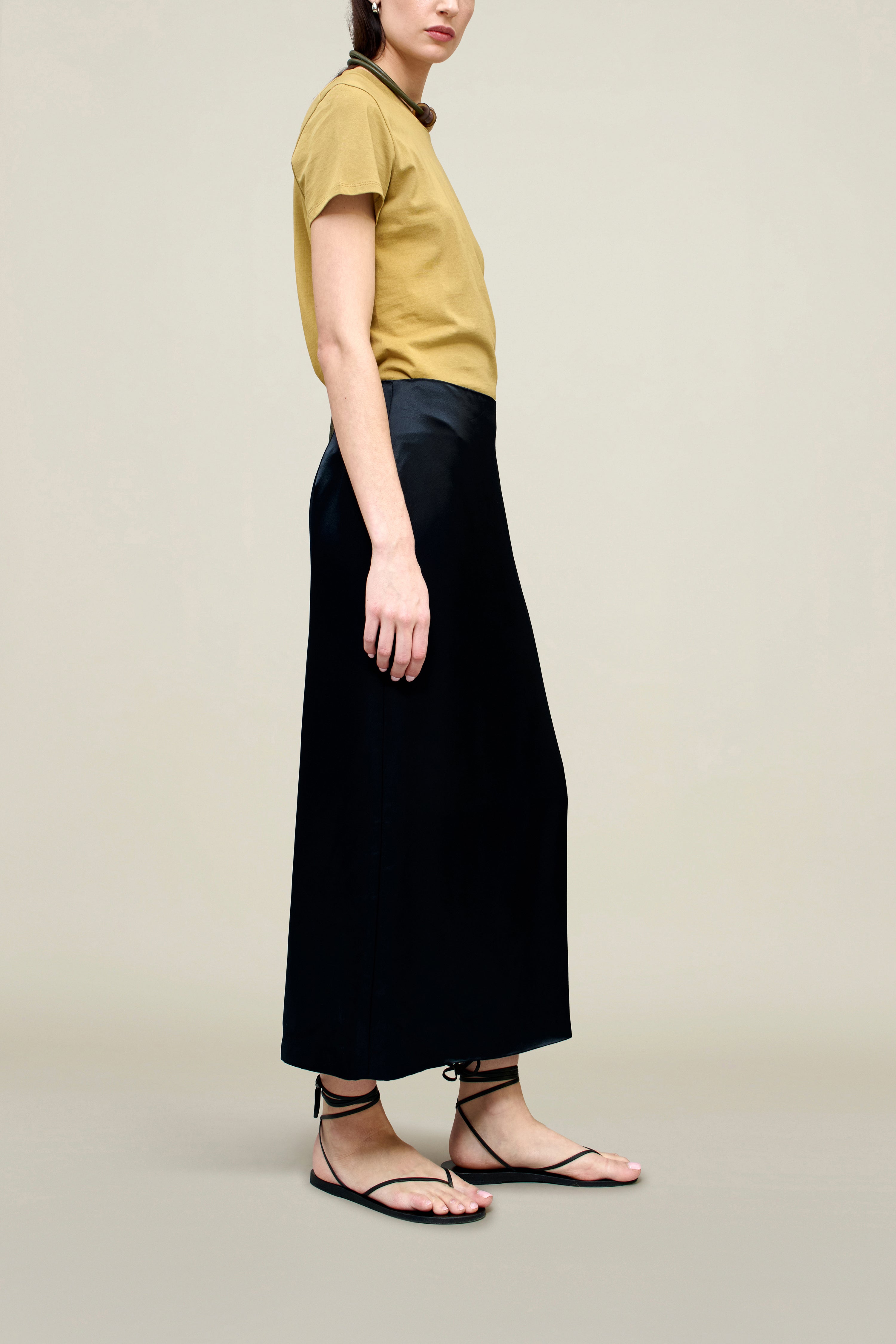 Emilee Pencil Skirt in Liquid Twill