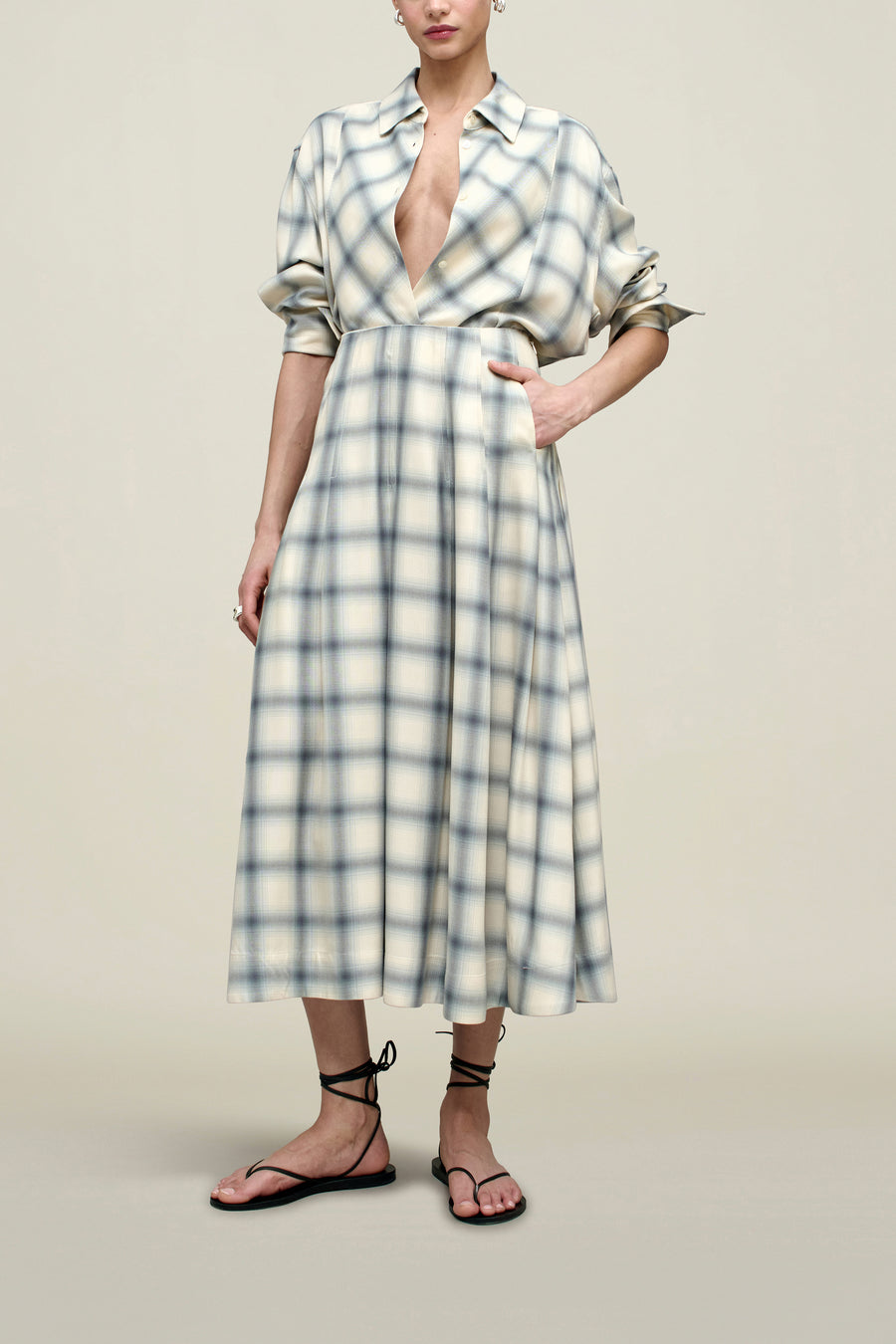 Dakota Pleated Skirt in Airbrush Flannel