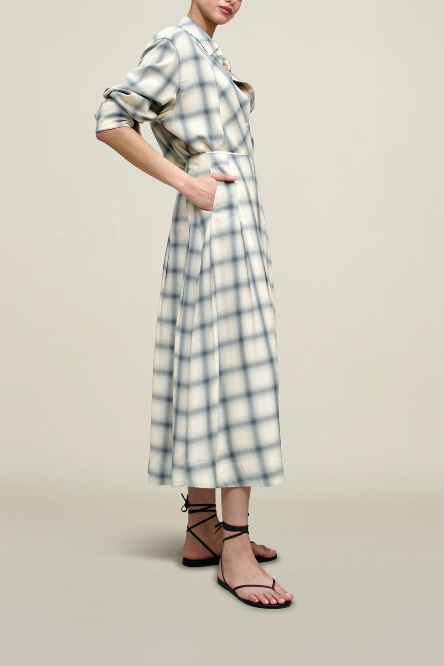 Dakota Pleated Skirt in Airbrush Flannel