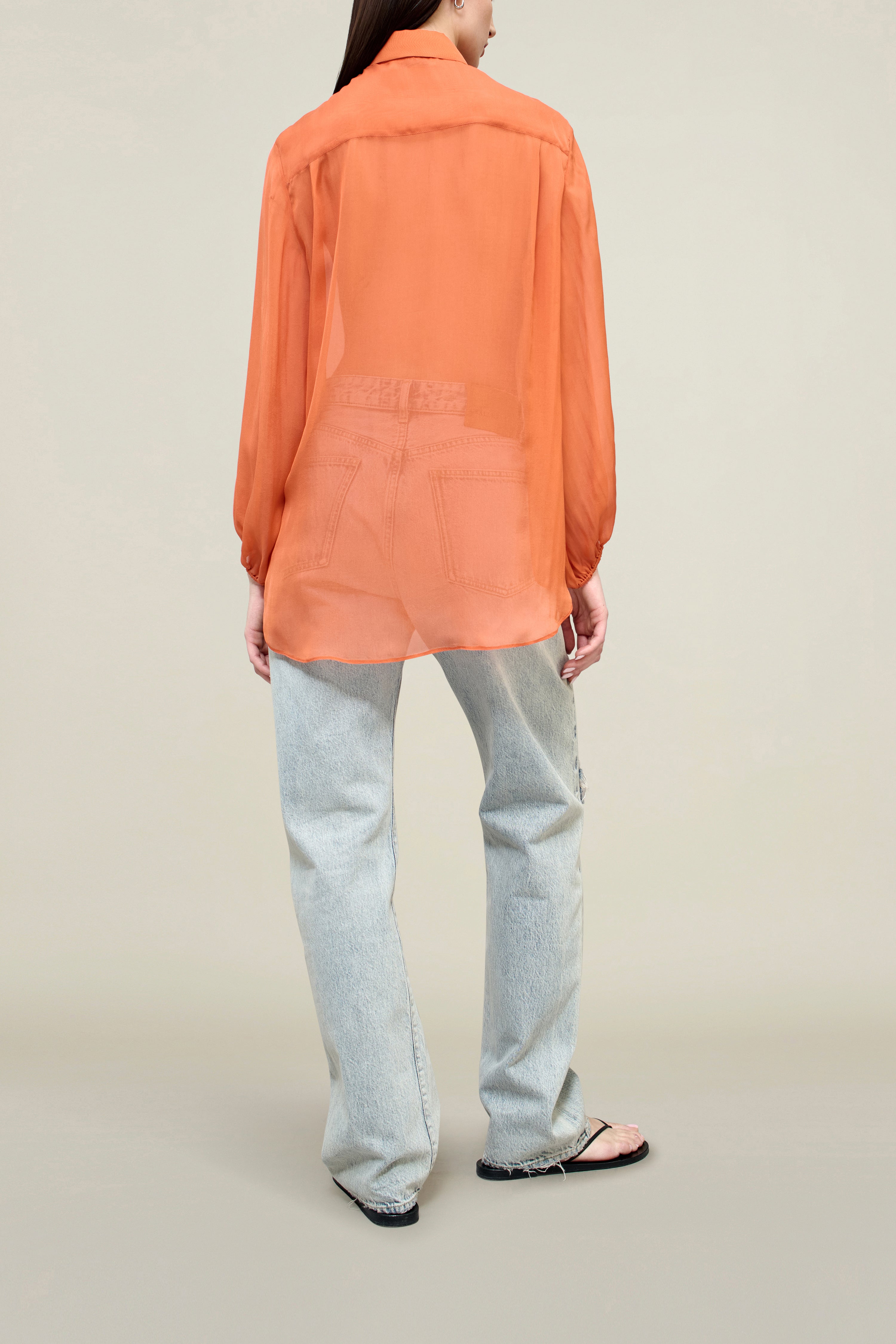 Ilia Balloon Sleeve Blouse in Silk Chiffon