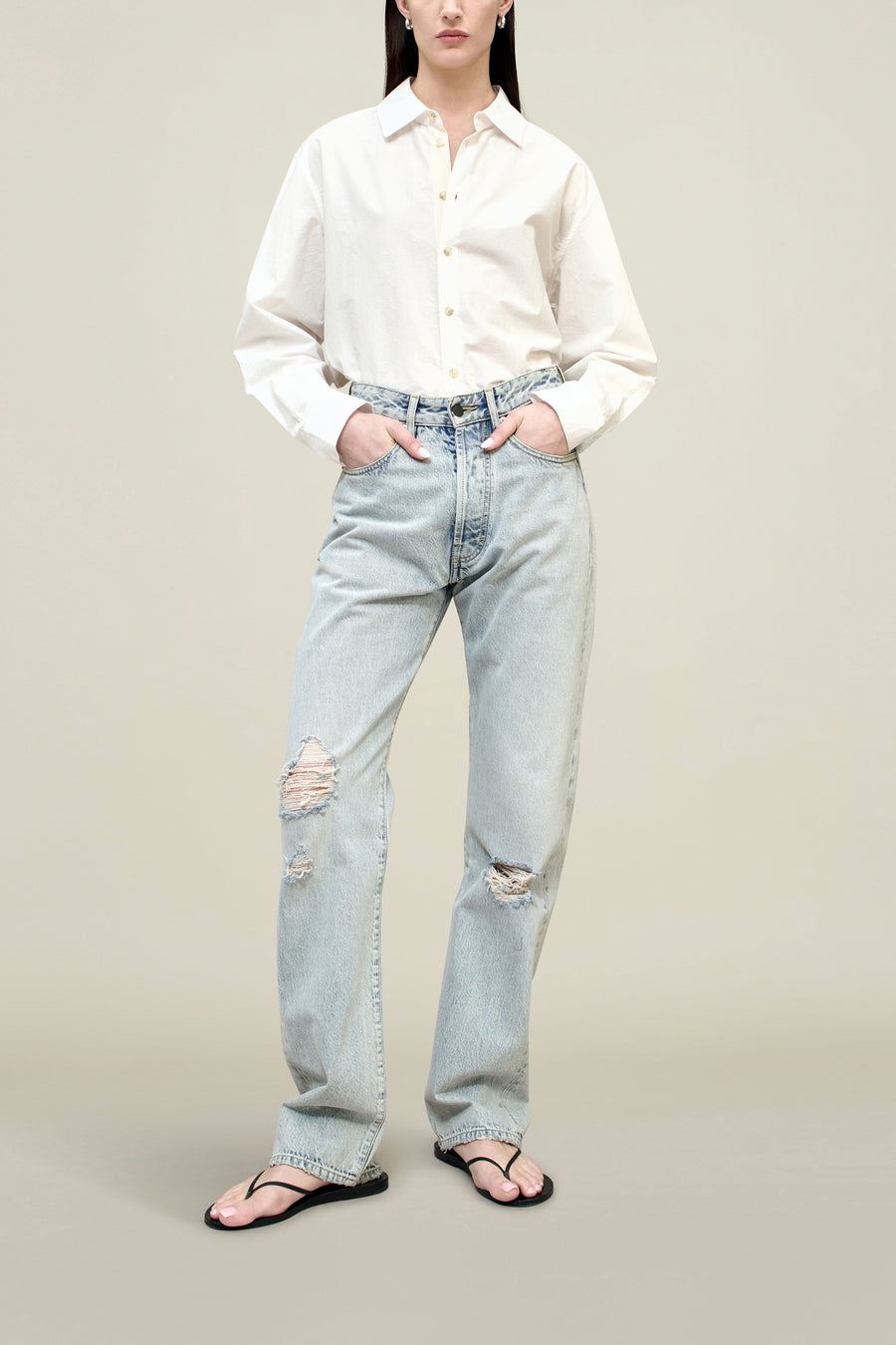 Gabby Tapered Jean in Cotton Denim