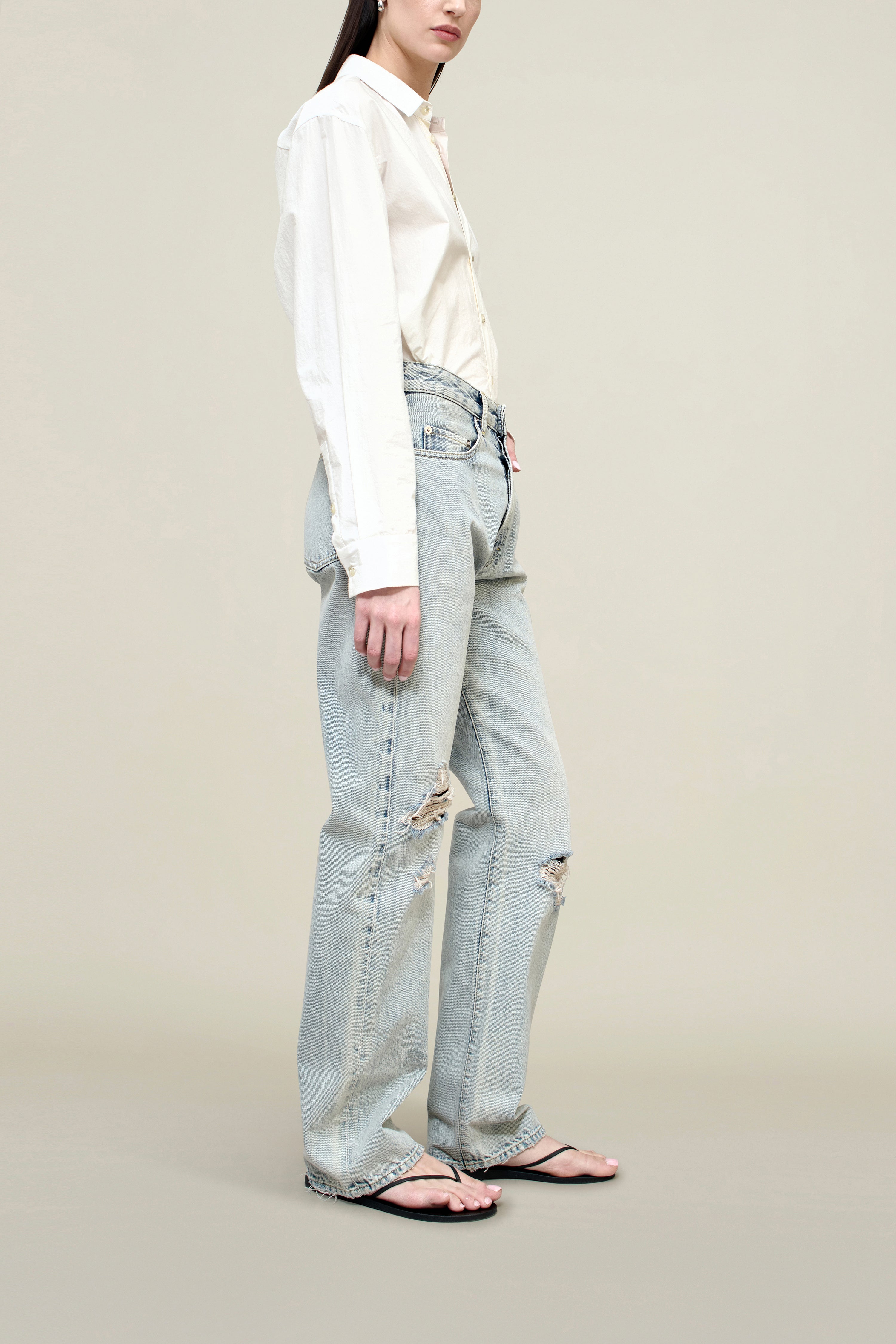 Gabby Tapered Jean in Cotton Denim