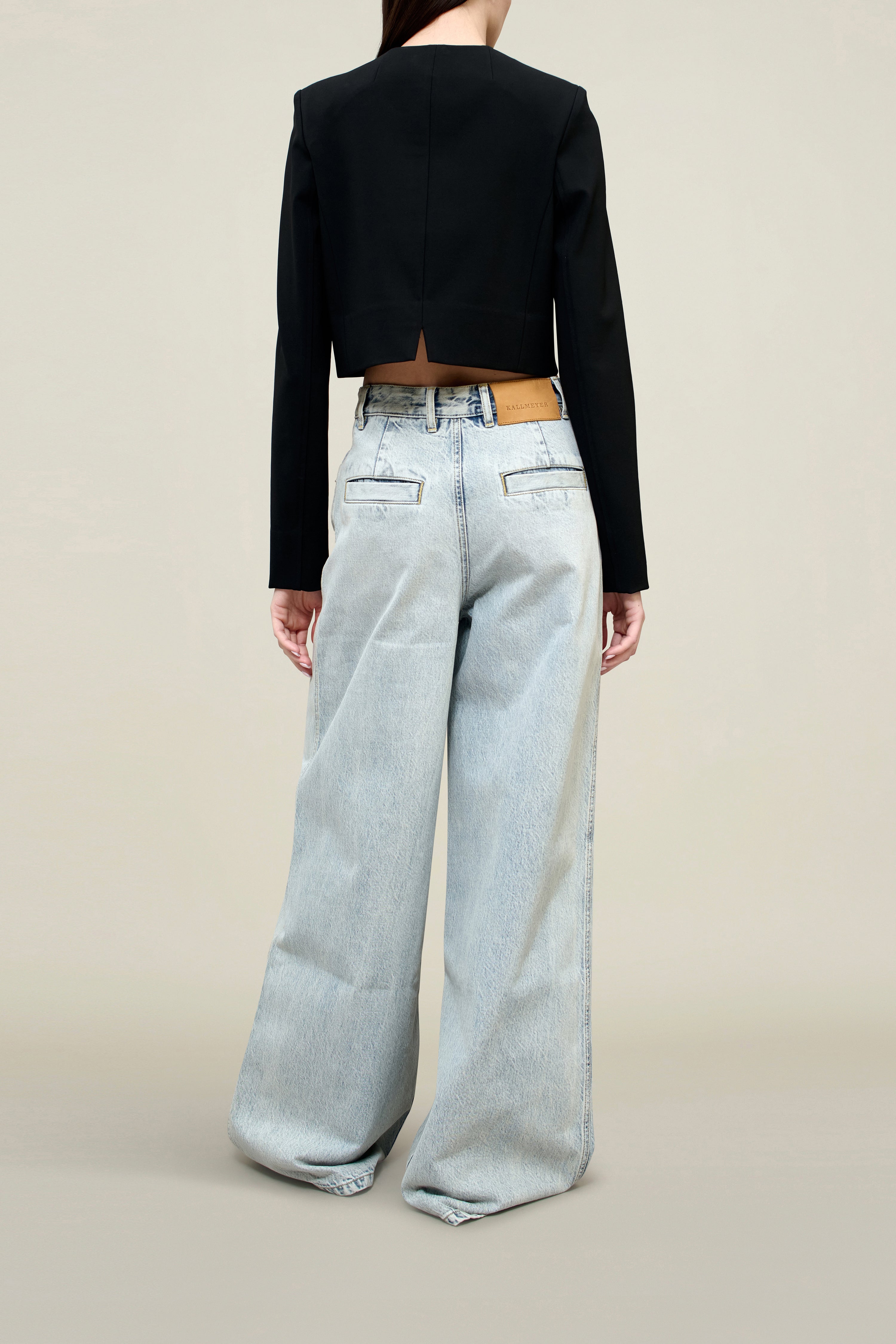 Estelle Knit Jacket in Stretch-Knit Suiting