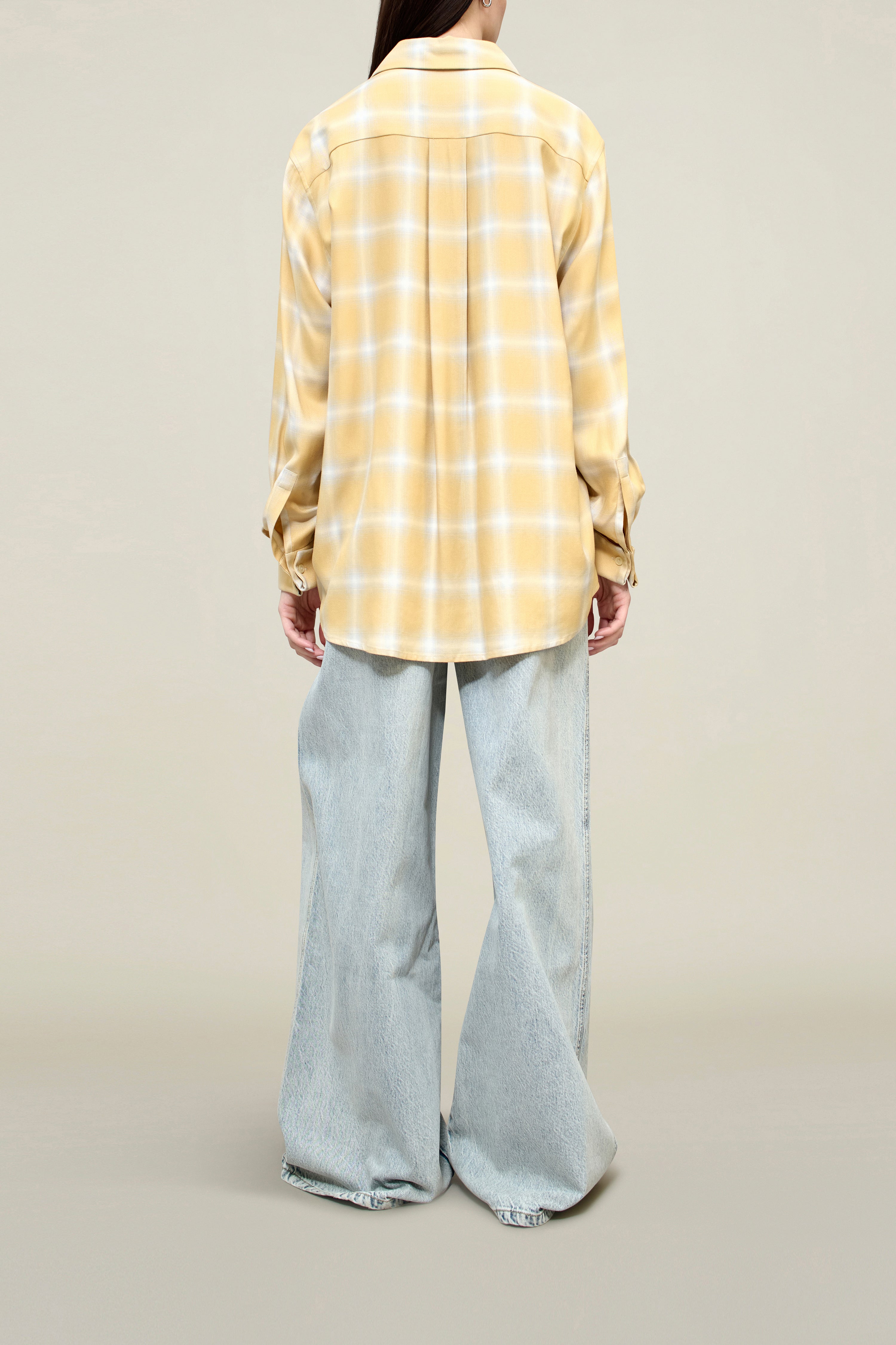 Chloé Bib Button Down in Airbrush Flannel