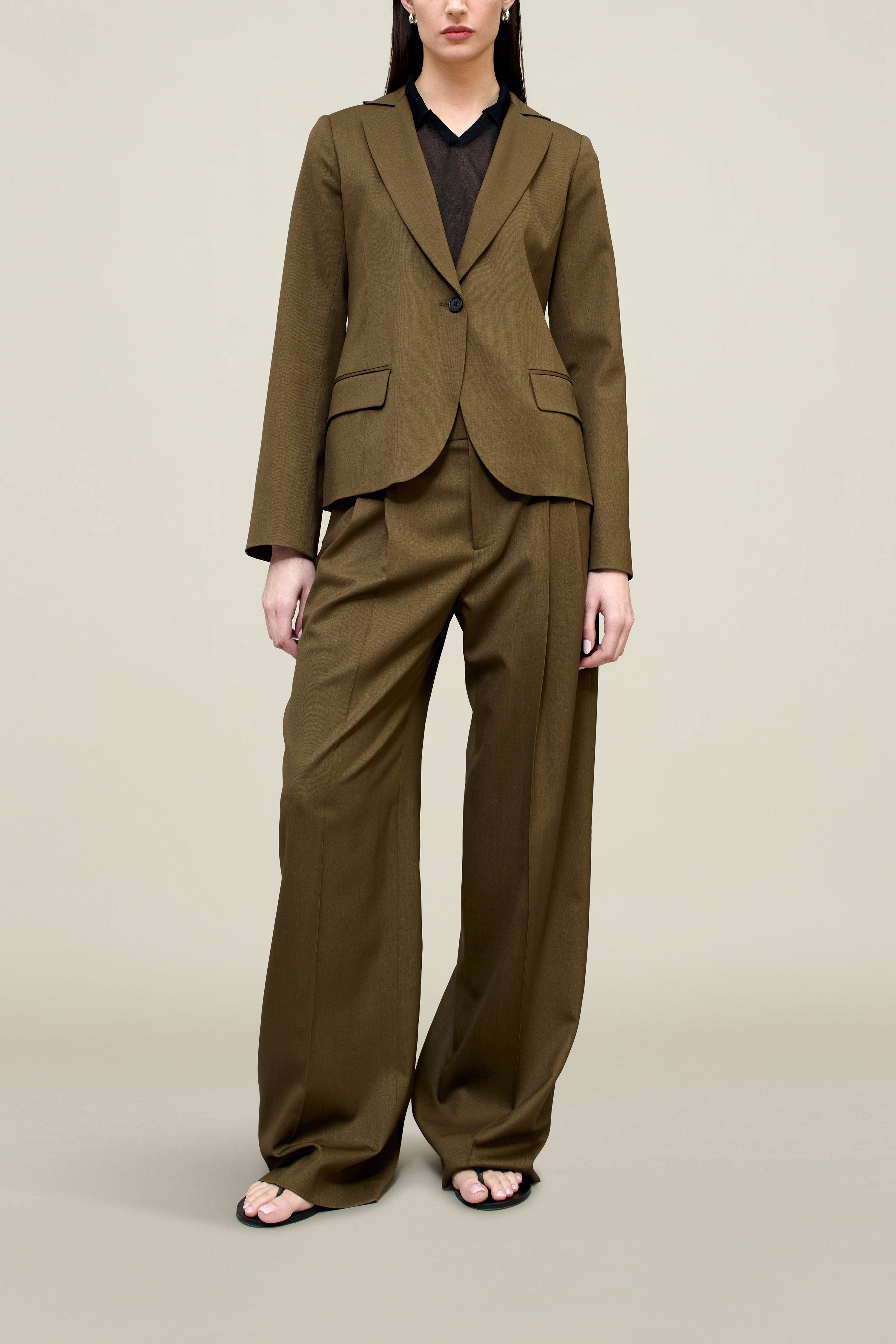 Paxton Single Breasted Blazer in Tropical Wool