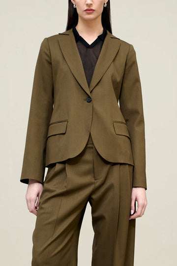 Paxton Single Breasted Blazer in Tropical Wool