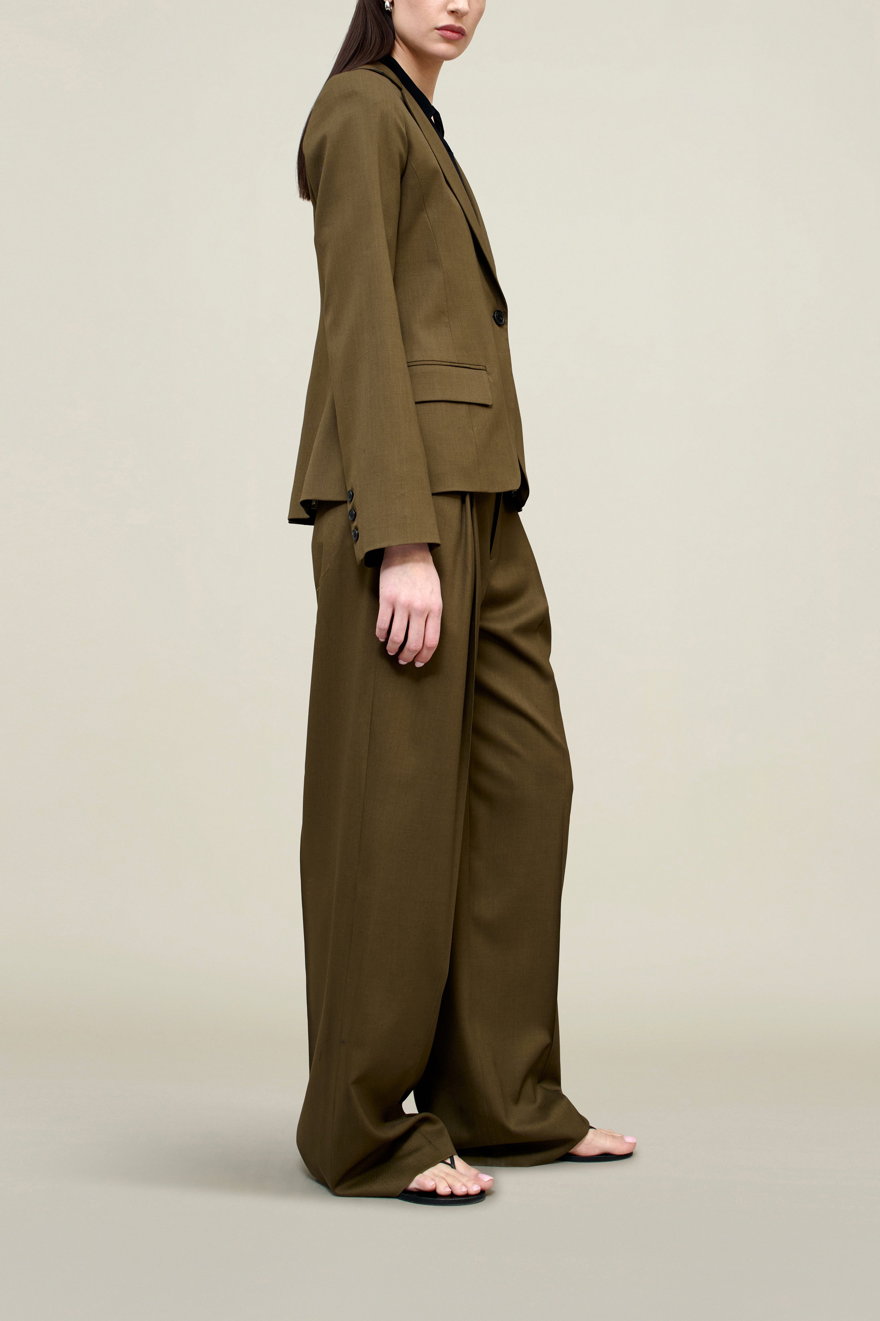 Paxton Single Breasted Blazer in Tropical Wool