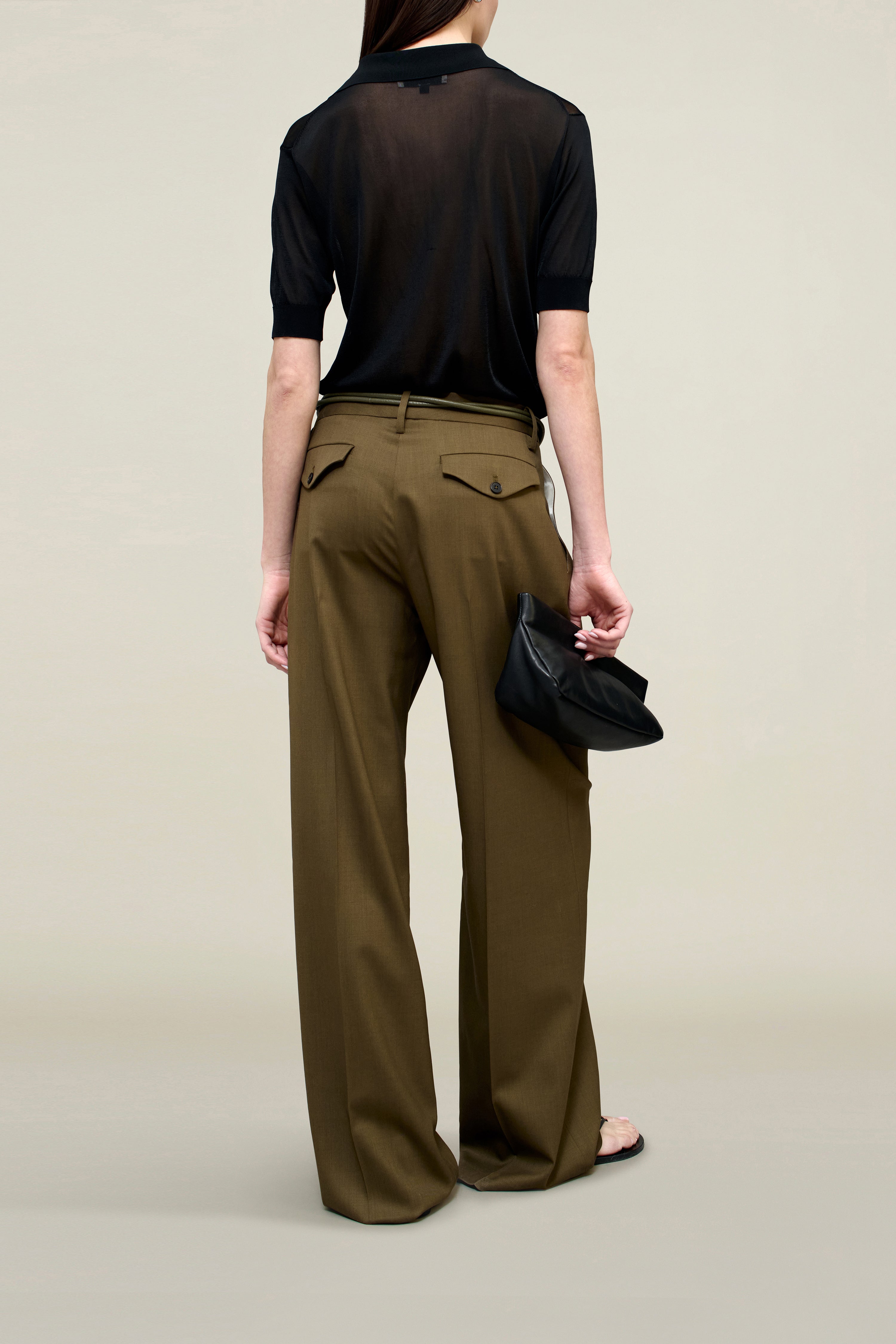 Roxana Low-Rise Trouser in Tropical Wool