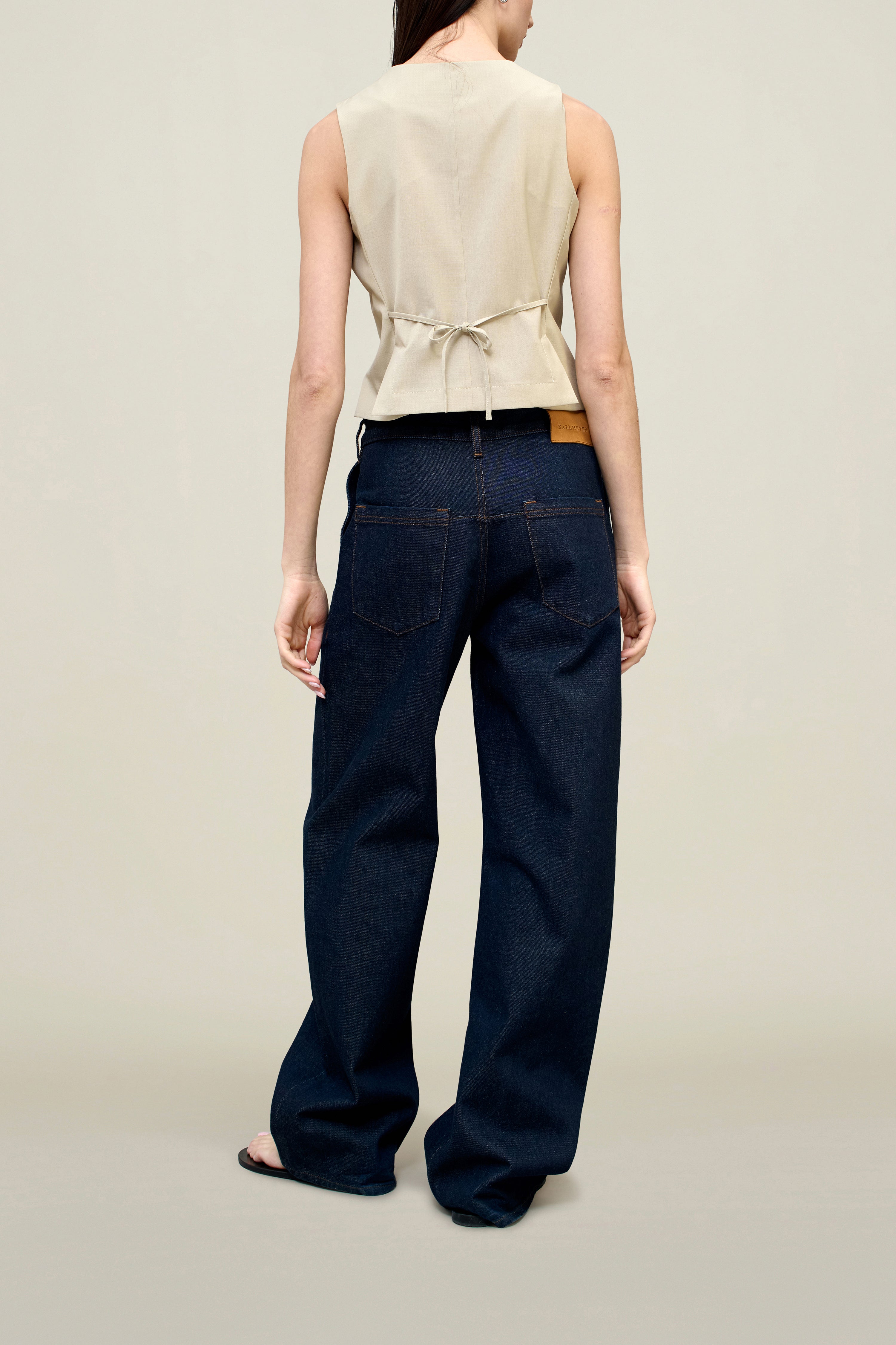 Column Leg Jeans in Cotton Denim