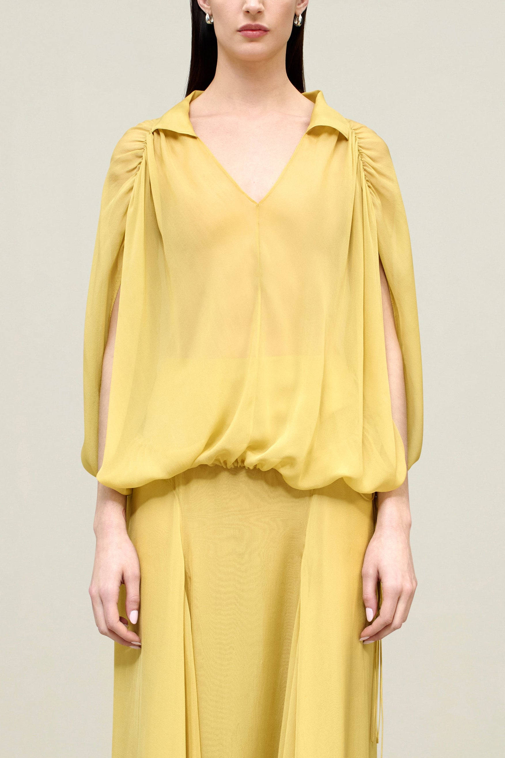 Davis Shirt in Silk Chiffon