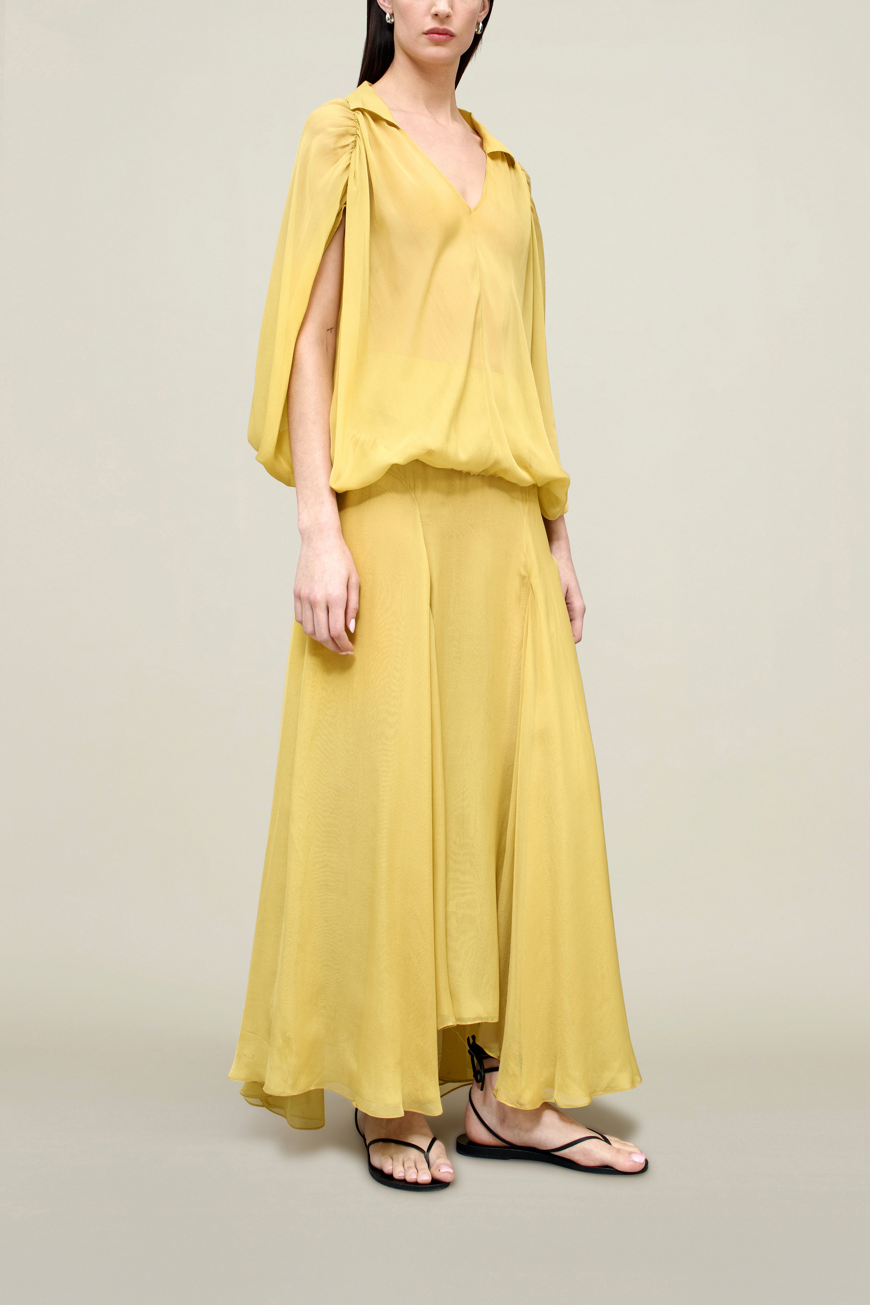 Davis Shirt in Silk Chiffon