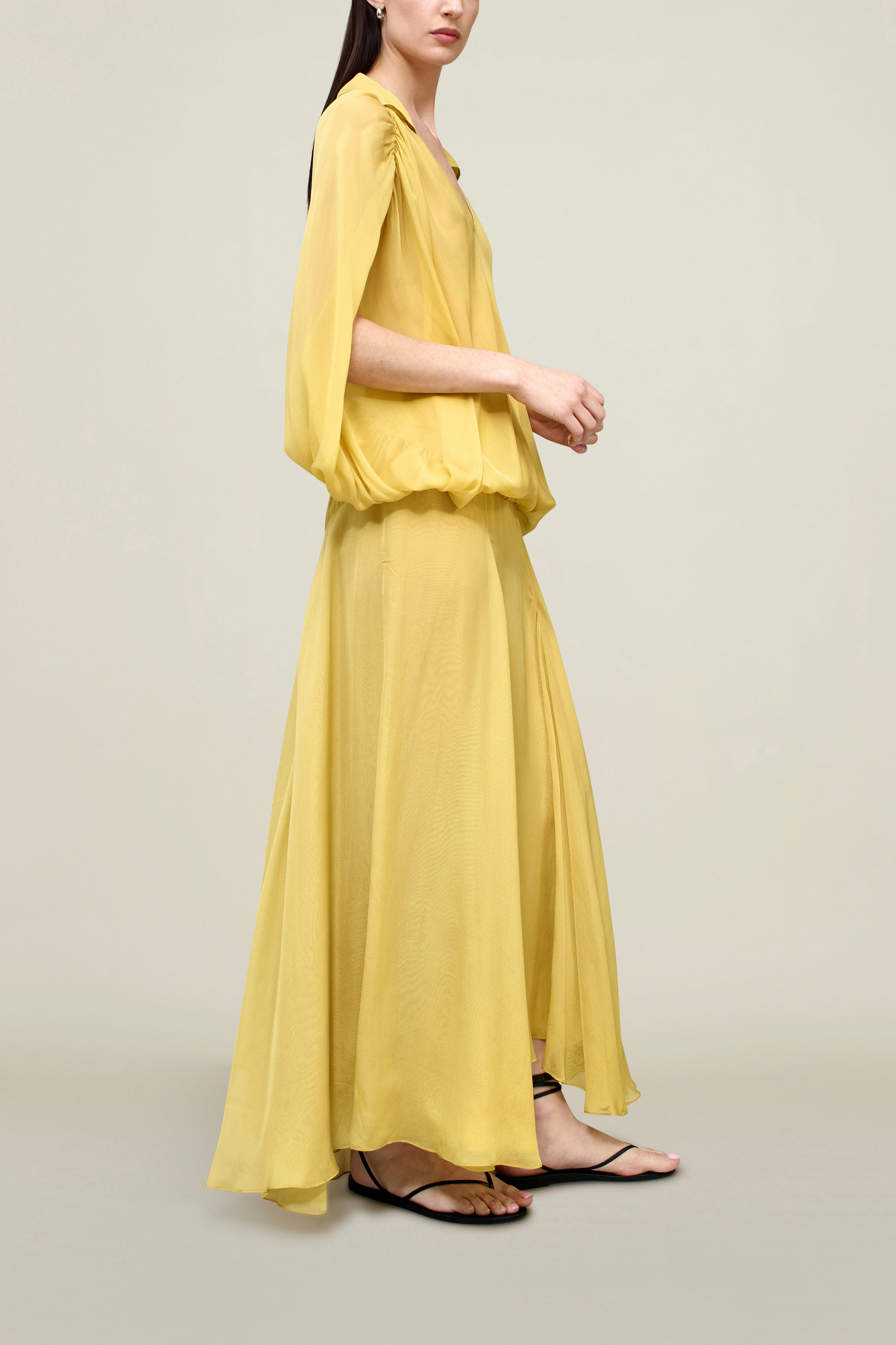 Davis Shirt in Silk Chiffon