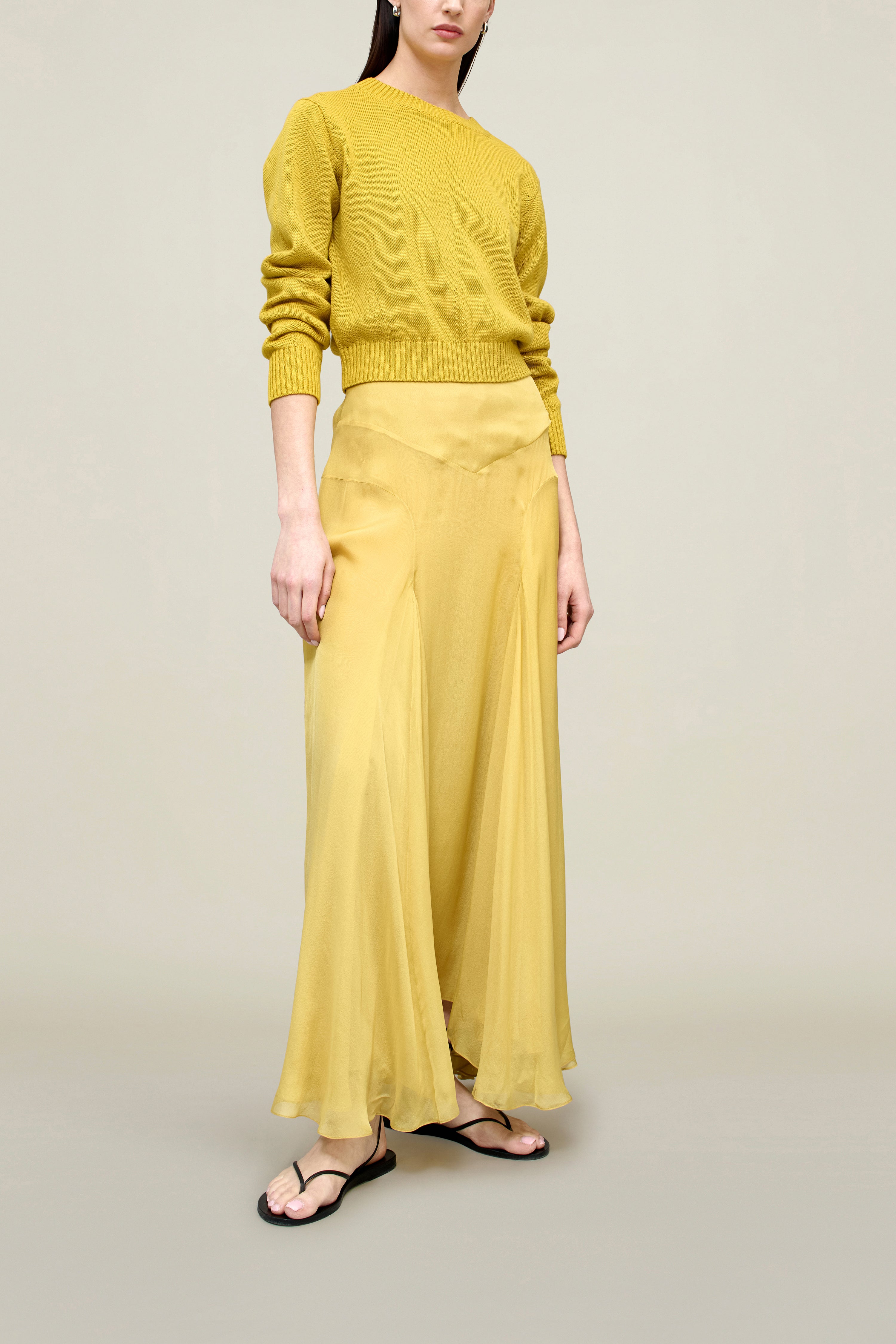 Alyse Gusset Skirt in Silk Chiffon
