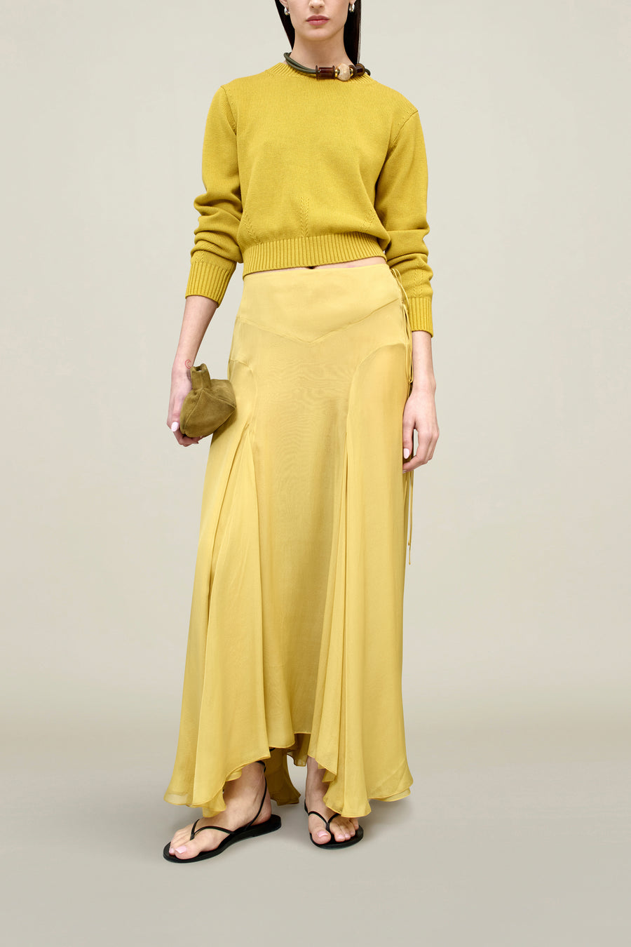 Alyse Gusset Skirt in Silk Chiffon