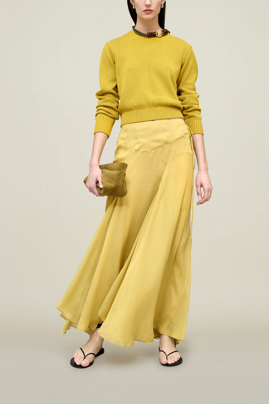 Alyse Gusset Skirt in Silk Chiffon