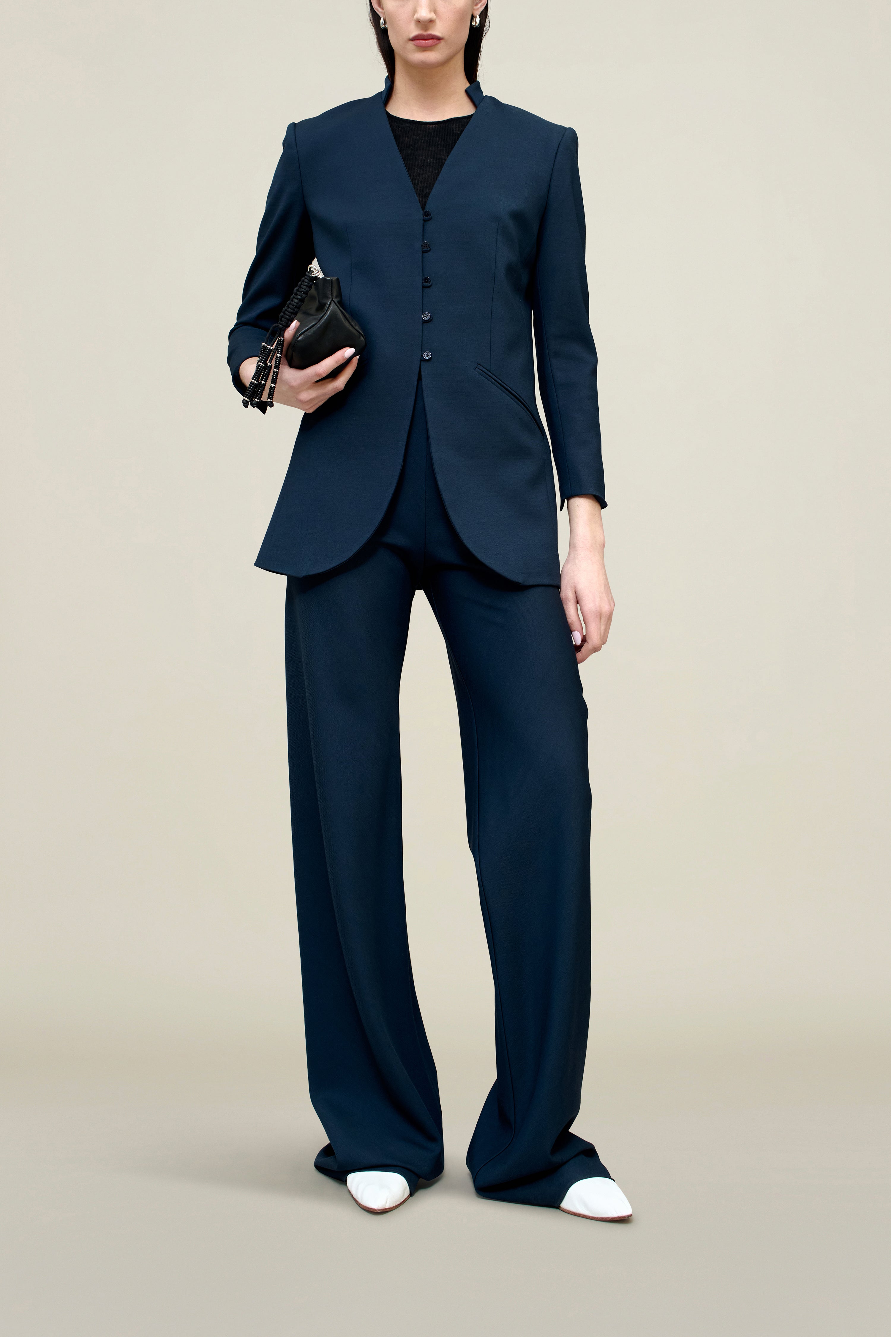 Adira Bias Pant in Viscose Wool