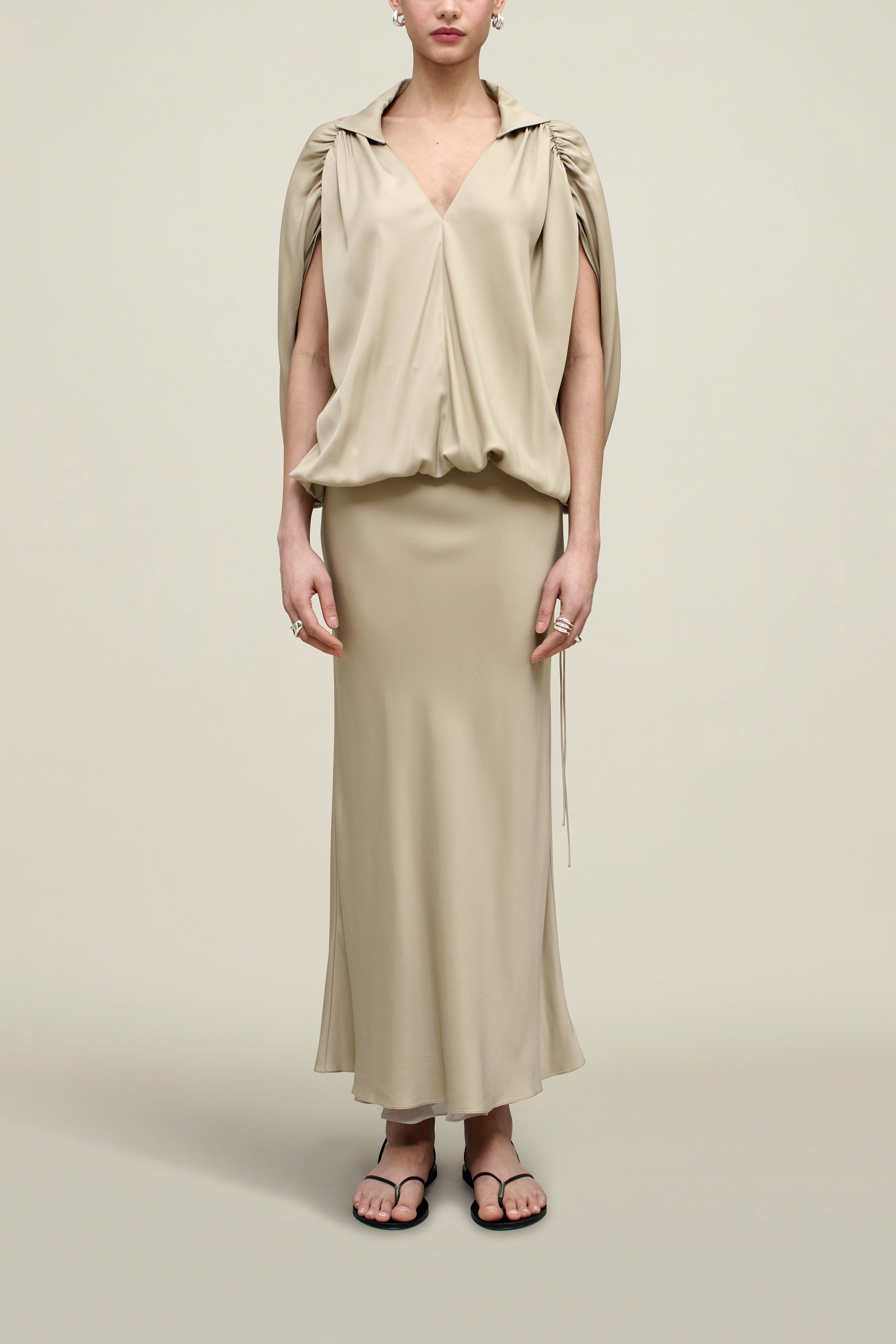 Davis Shirt in Cupro Satin