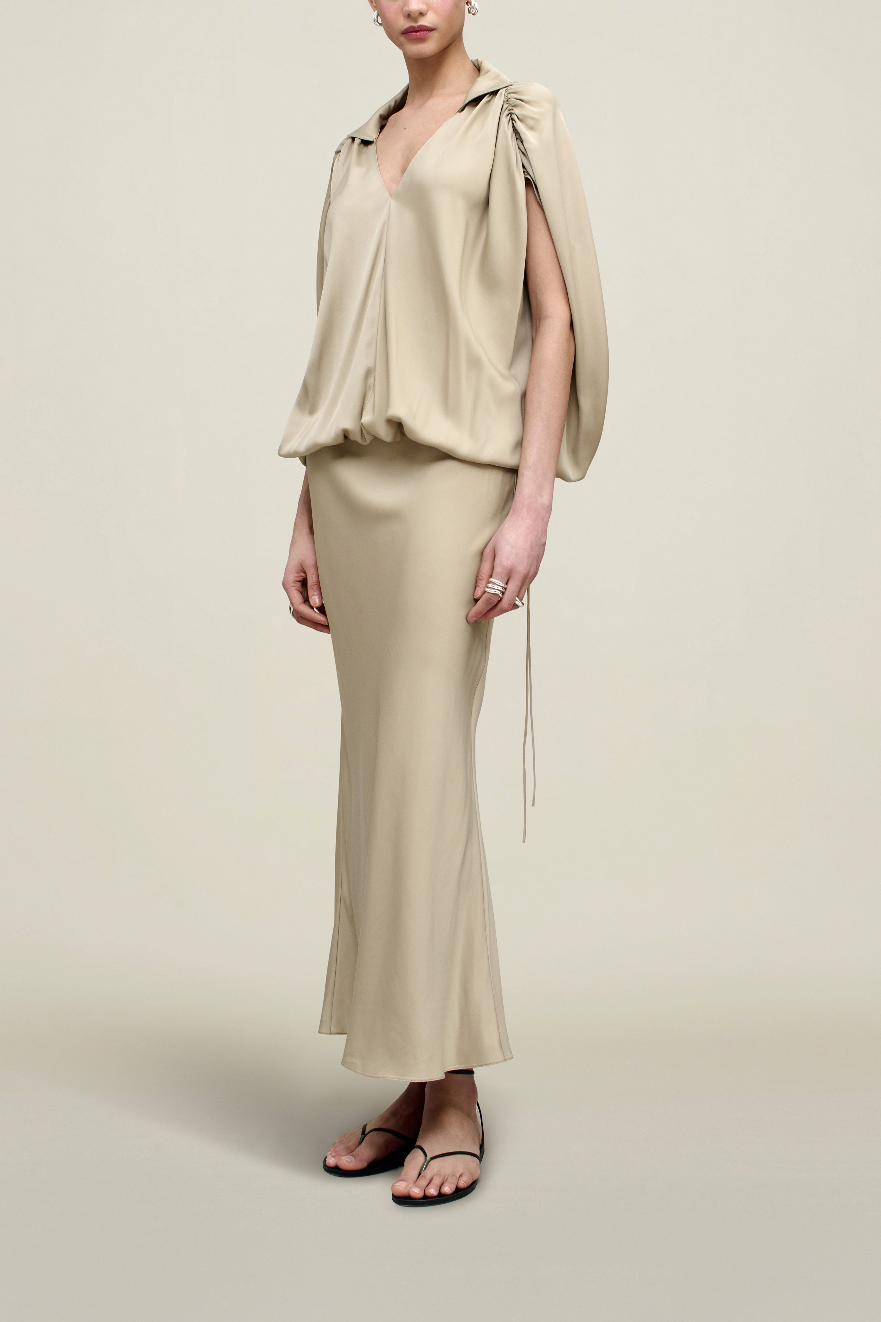 Davis Shirt in Cupro Satin