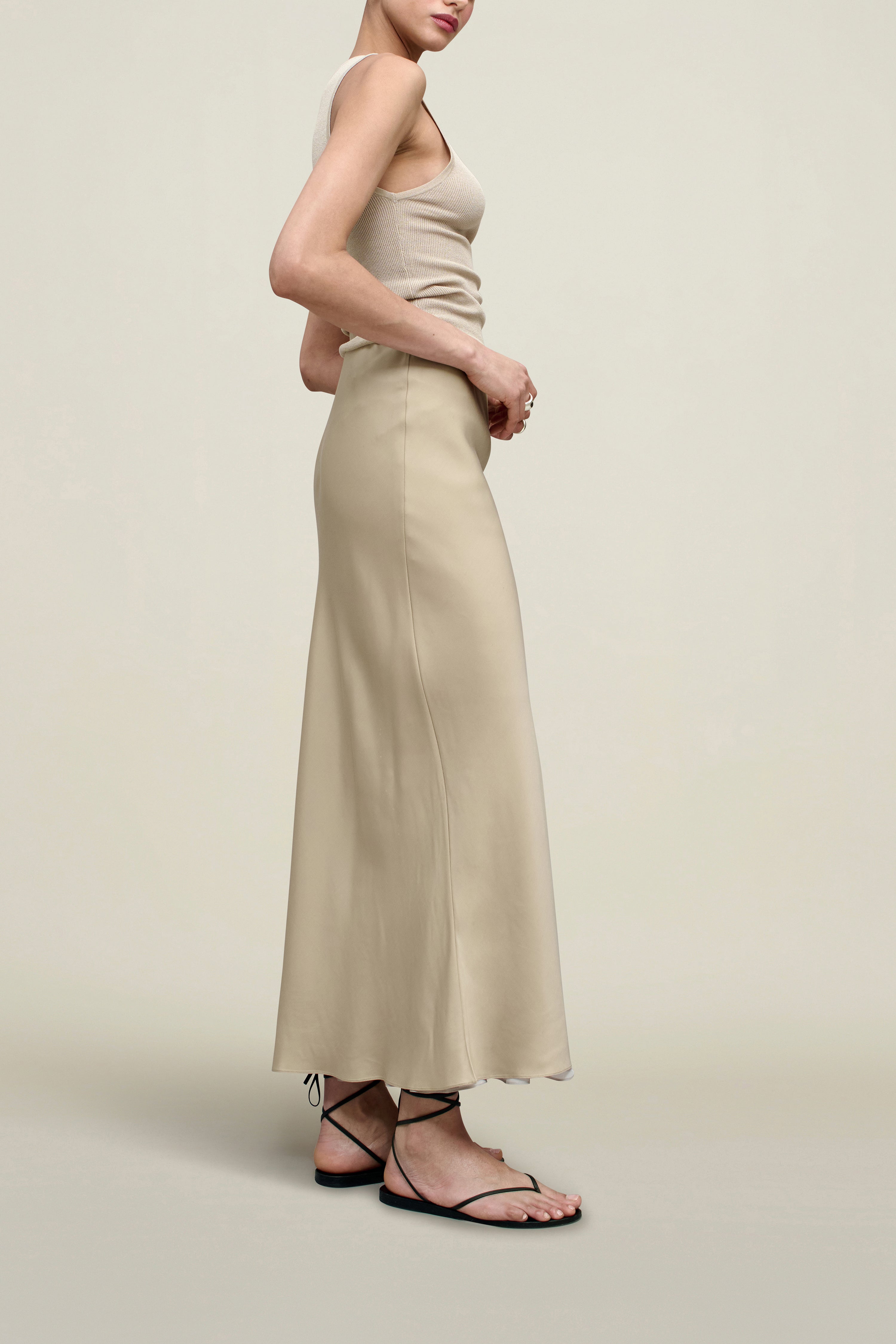 Nadine Skirt in Cupro Satin
