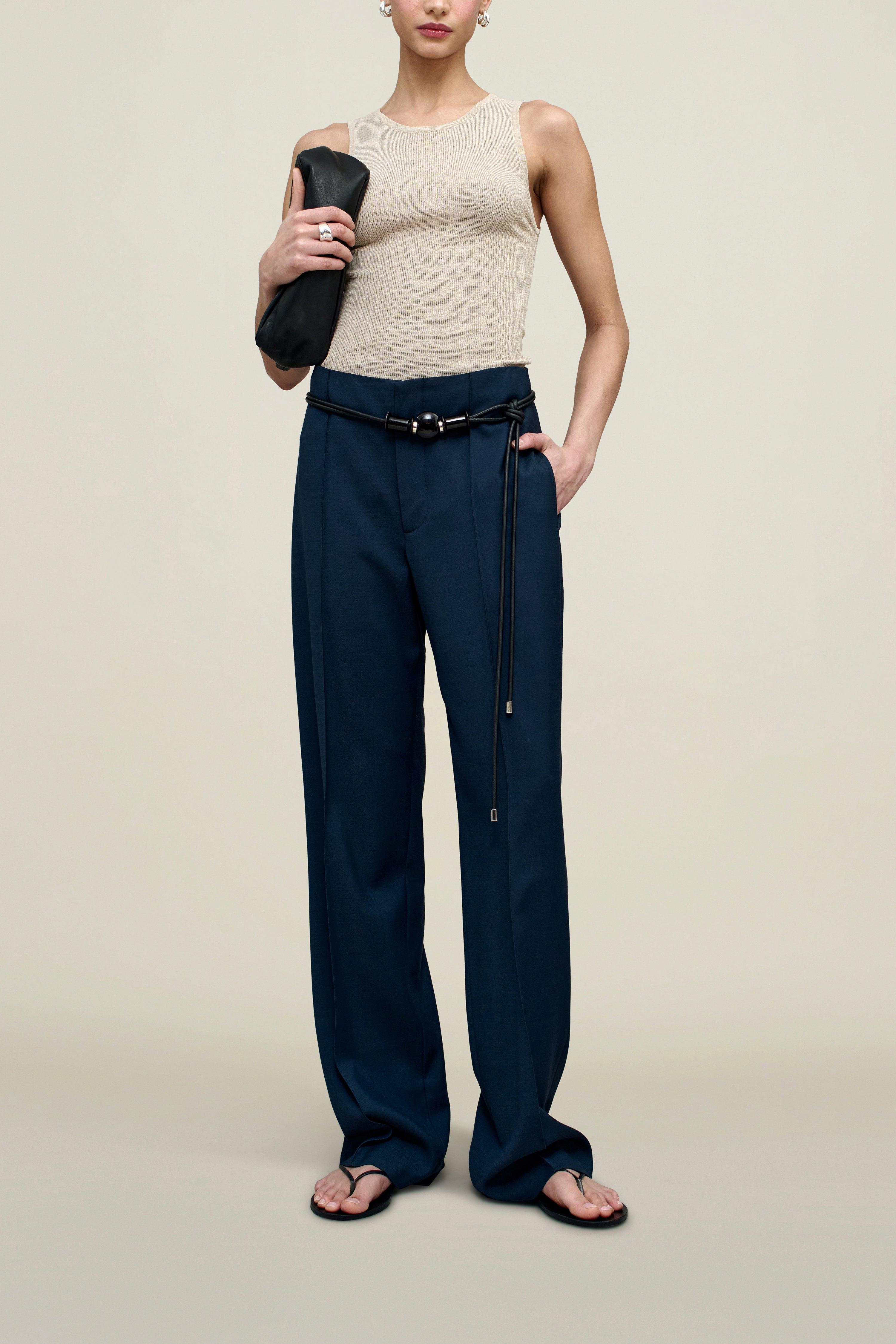 Genevieve Trouser in Viscose Wool