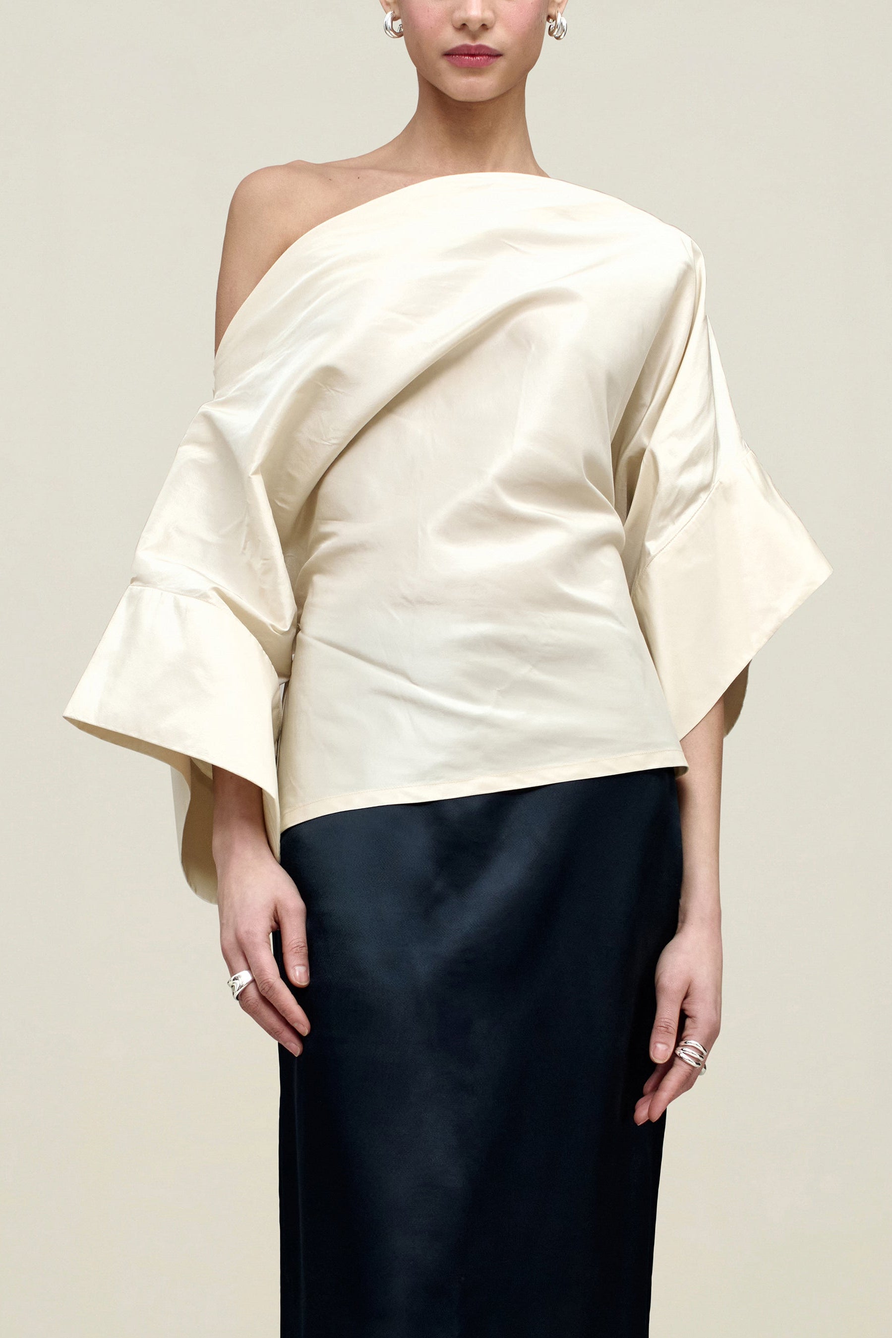 Norene Top in Silk Taffeta