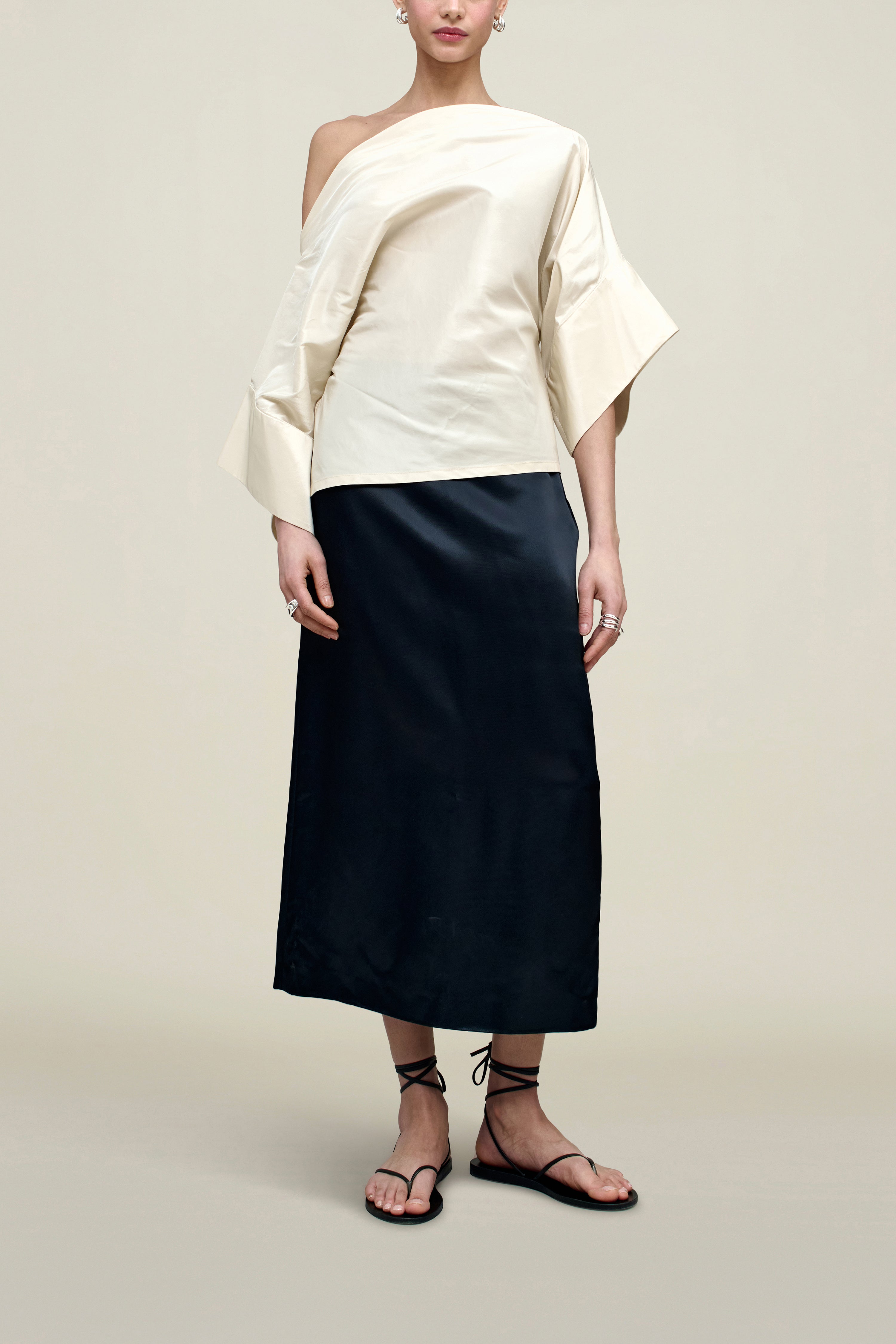 Norene Top in Silk Taffeta