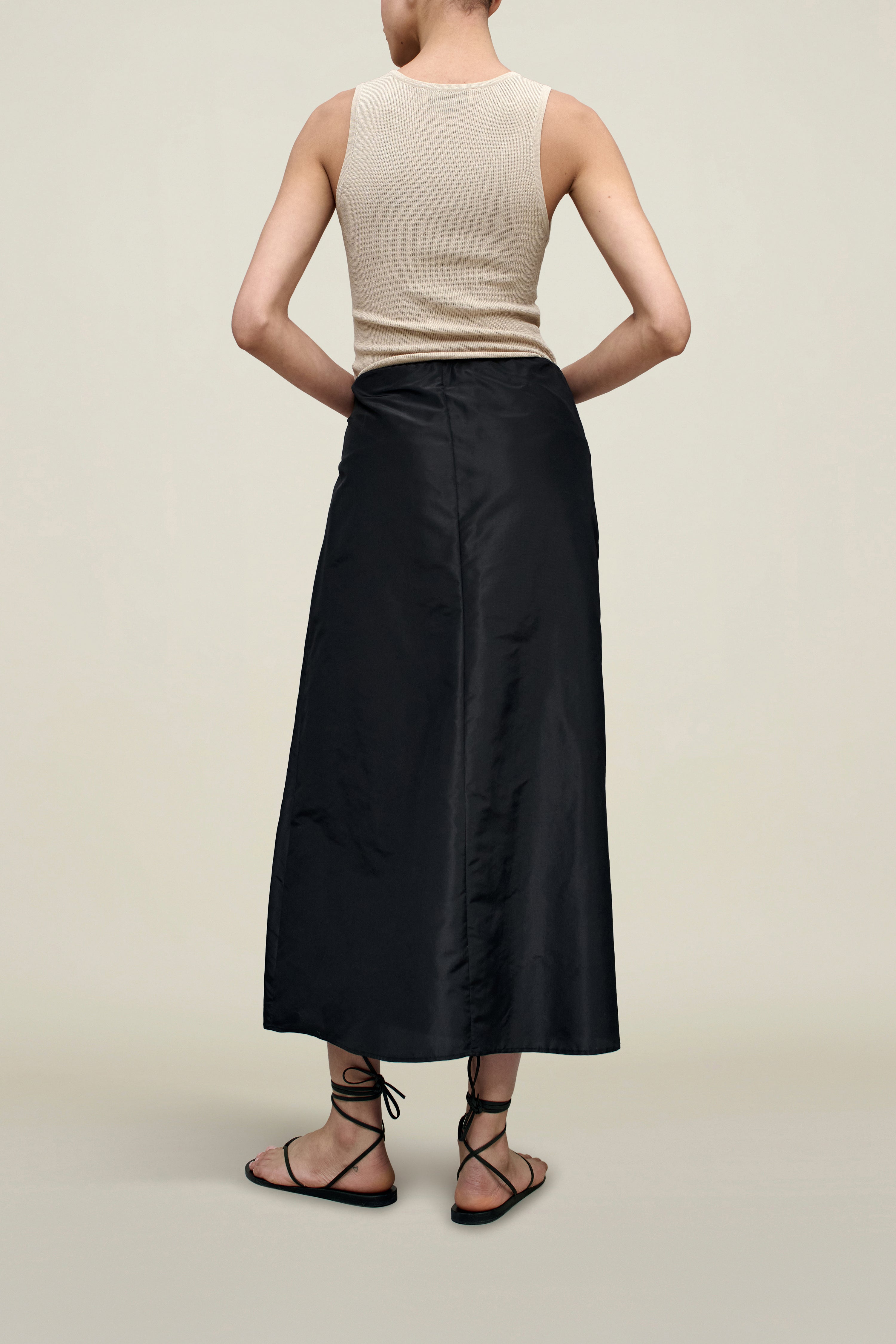 Cecile Wrap Skirt in Silk Taffeta