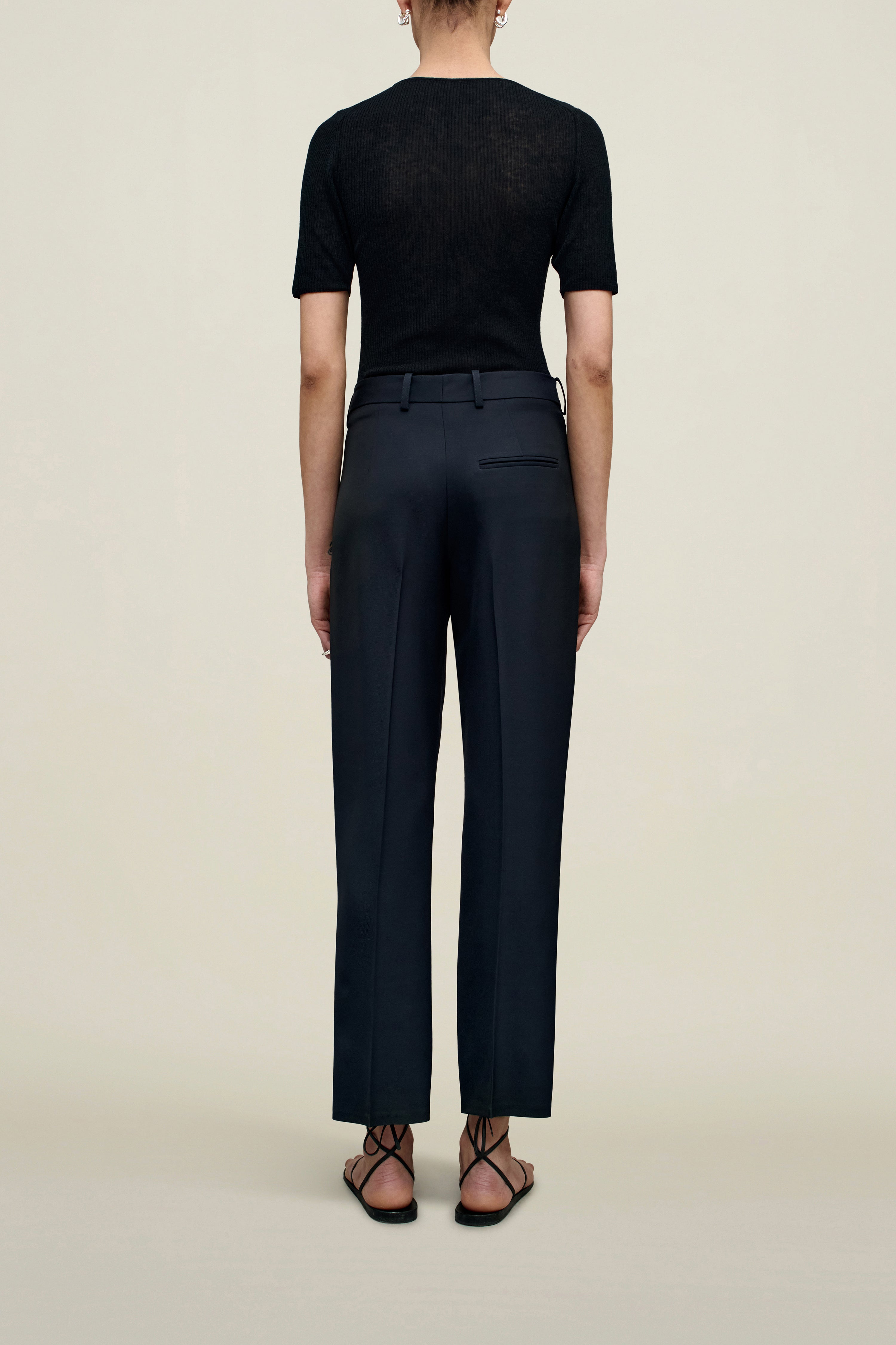 Brie Cropped Trouser in Grampian Twill